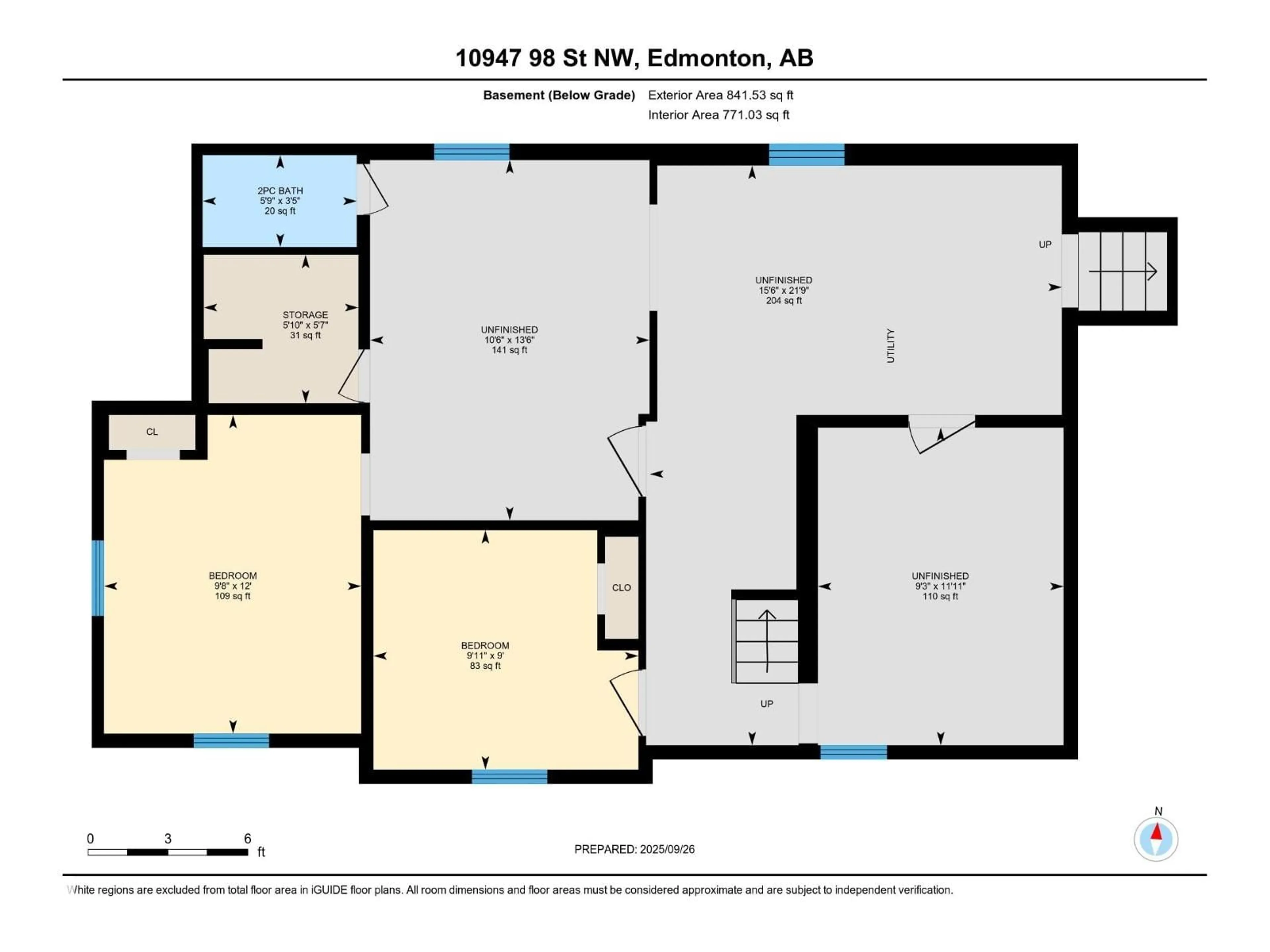 Floor plan for NW - 10947 98 ST, Edmonton Alberta T5H2P7