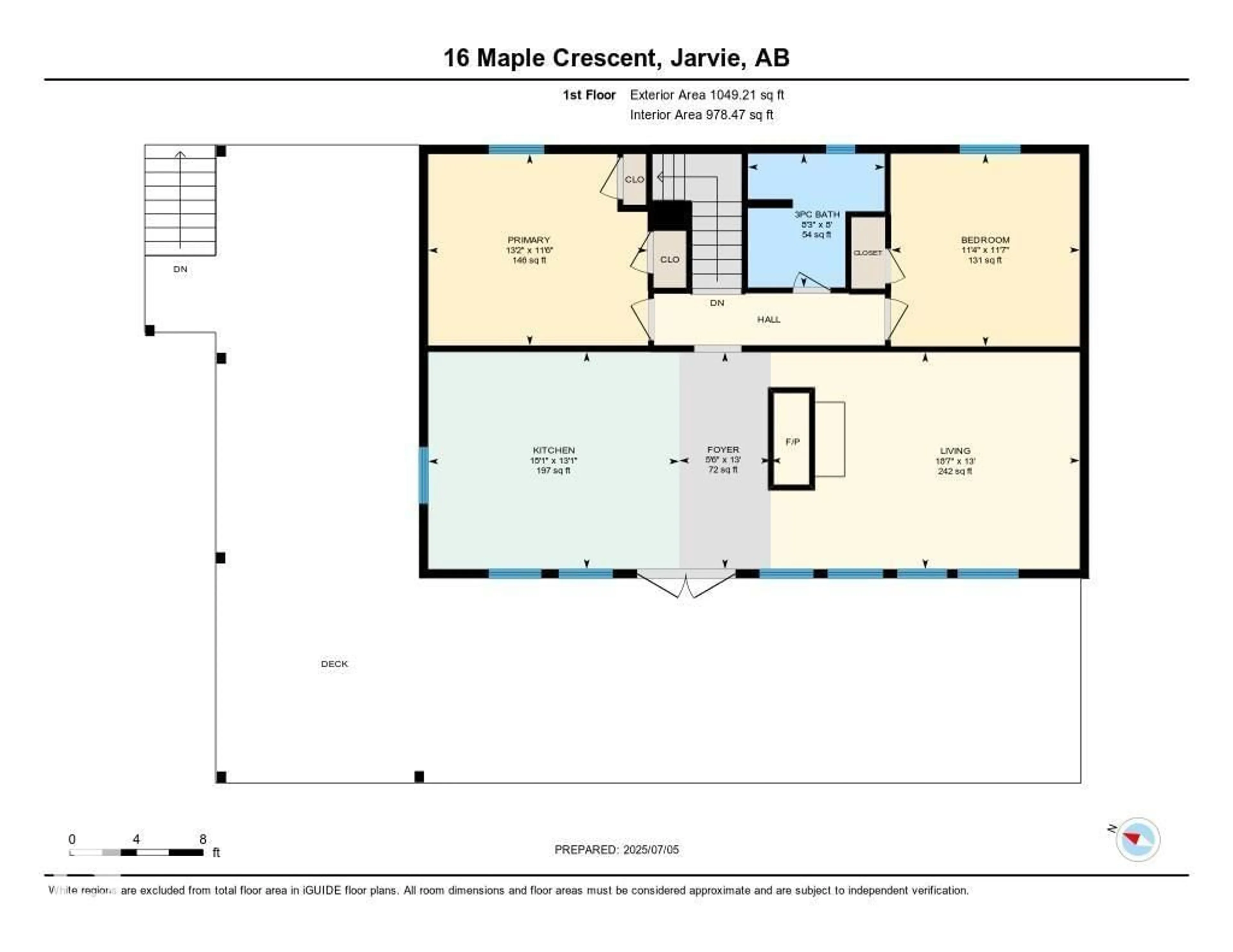 Floor plan for 16 MAPLE CRESENT, Rural Westlock County Alberta T0G1H0