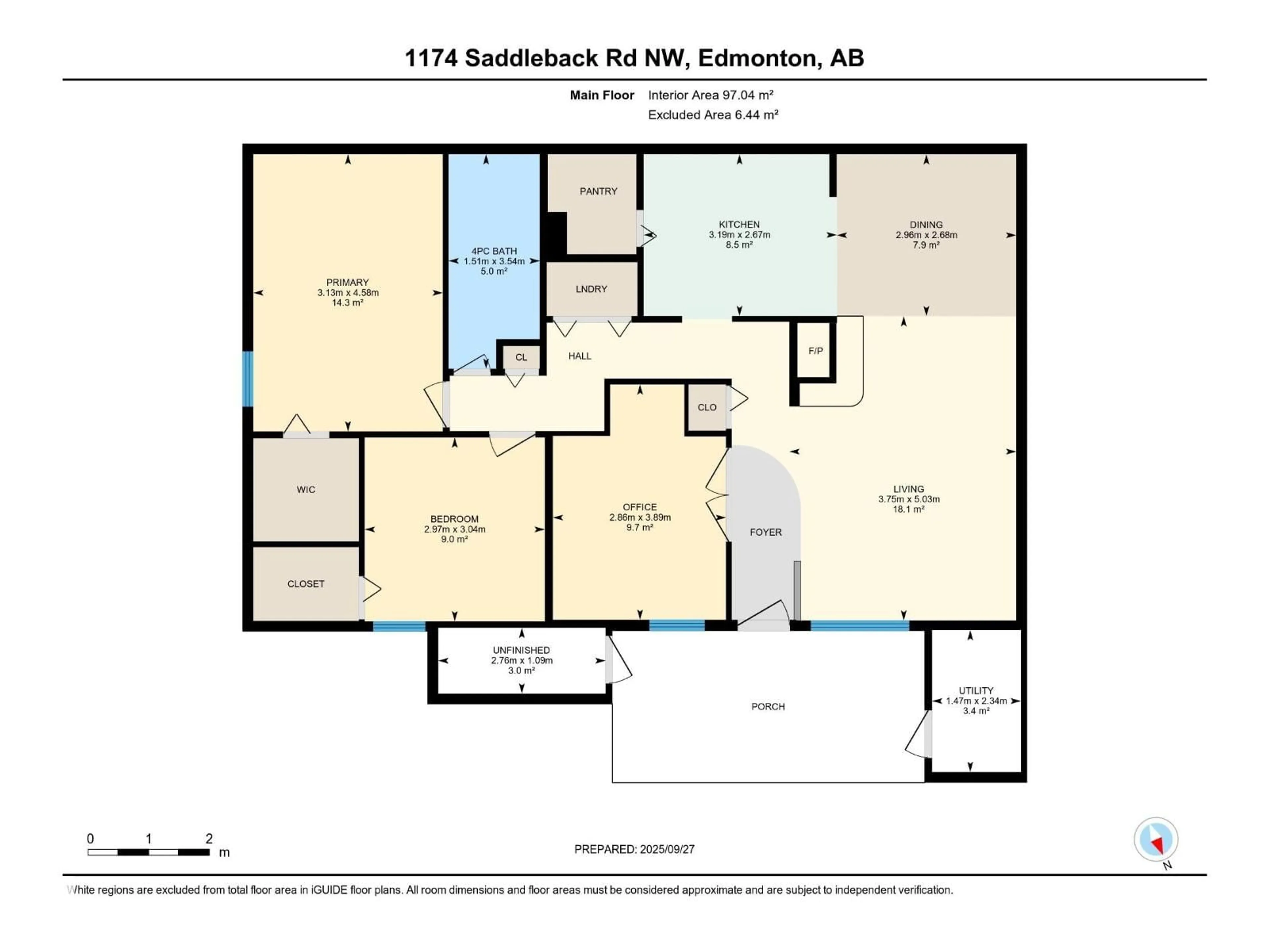 Floor plan for 1174 SADDLEBACK RD, Edmonton Alberta T6J4Z4