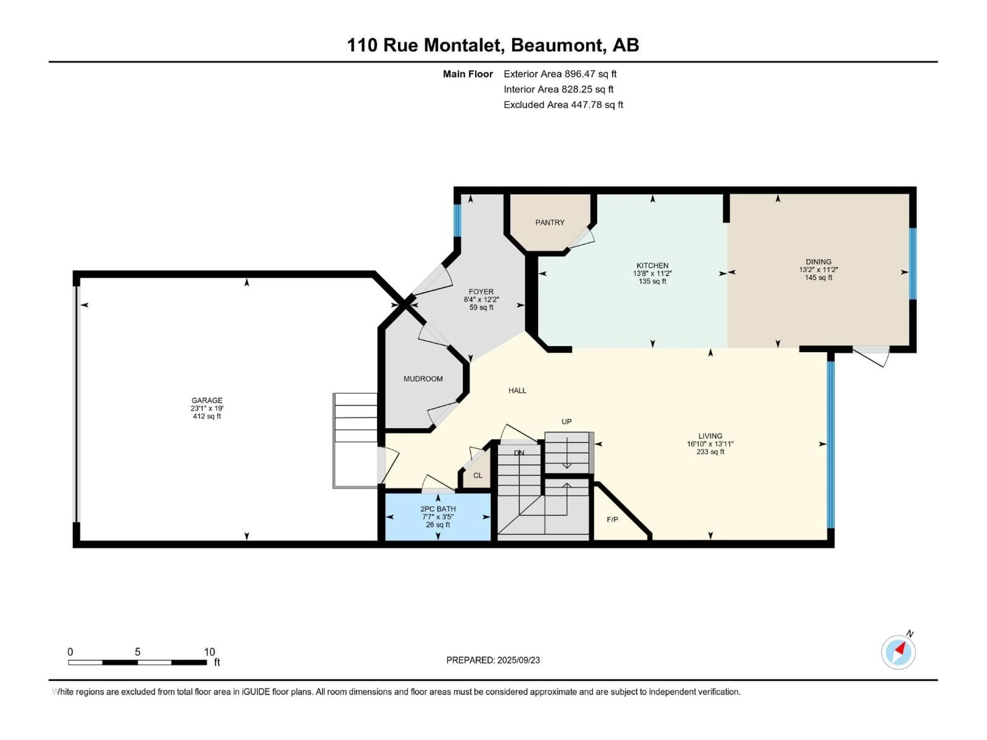 Floor plan for 110 RUE MONTALET, Beaumont Alberta T4X0H8