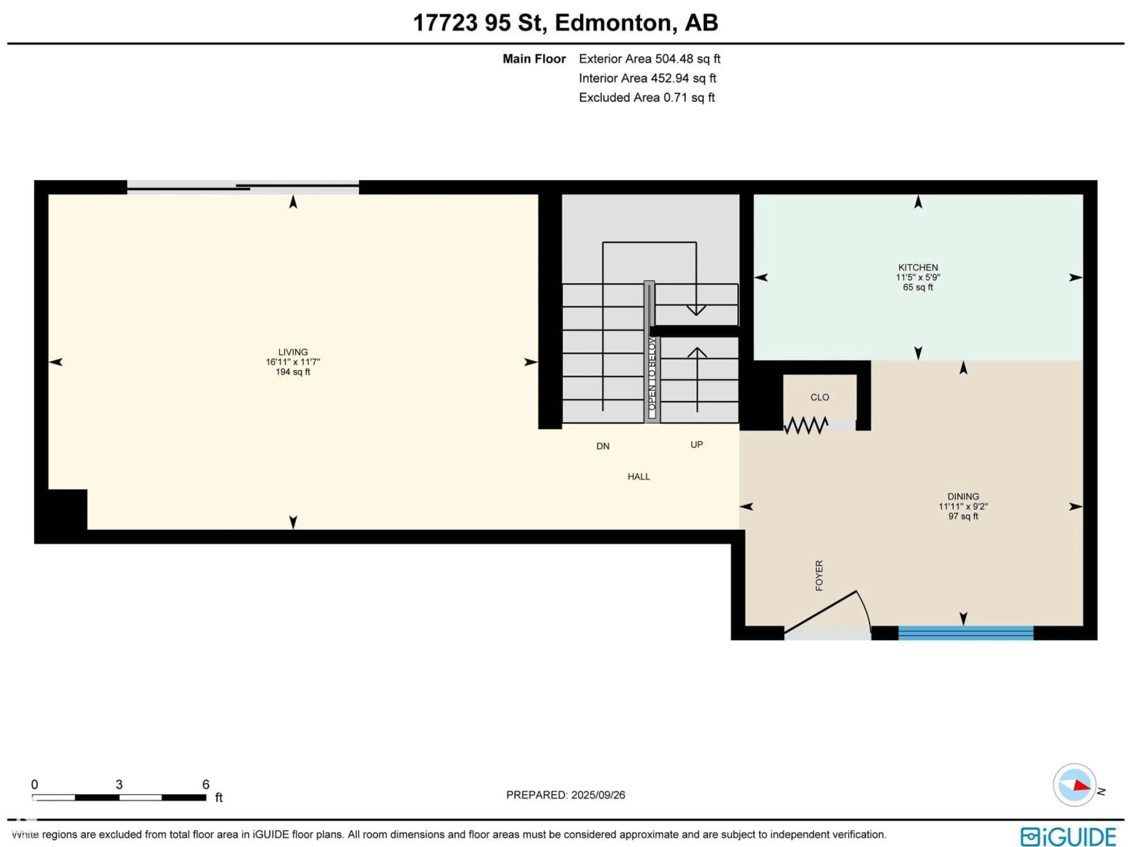 Floor plan for 17723 95 ST, Edmonton Alberta T5Z2E2