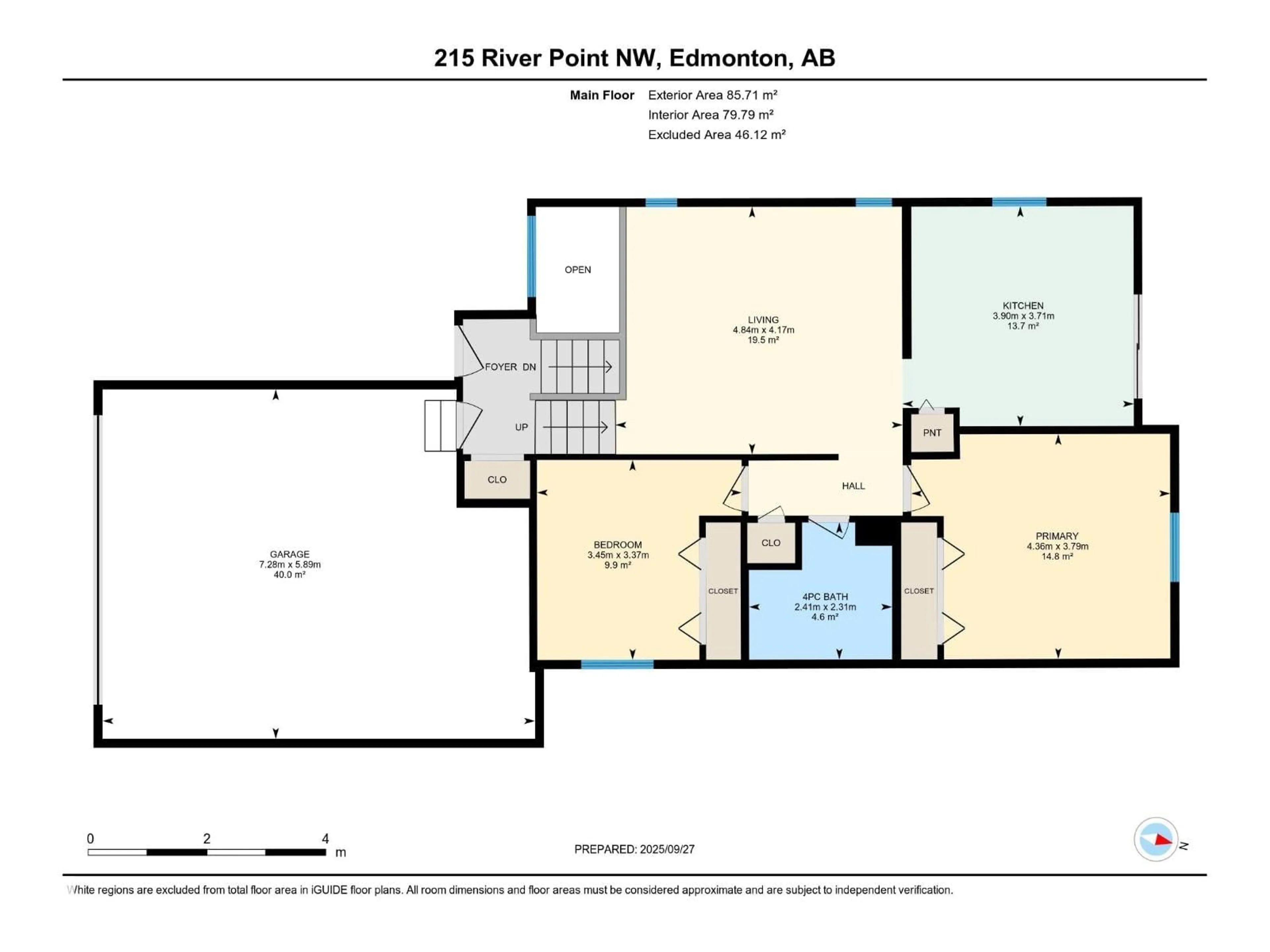 Floor plan for 215 RIVER PT, Edmonton Alberta T5A4Z4