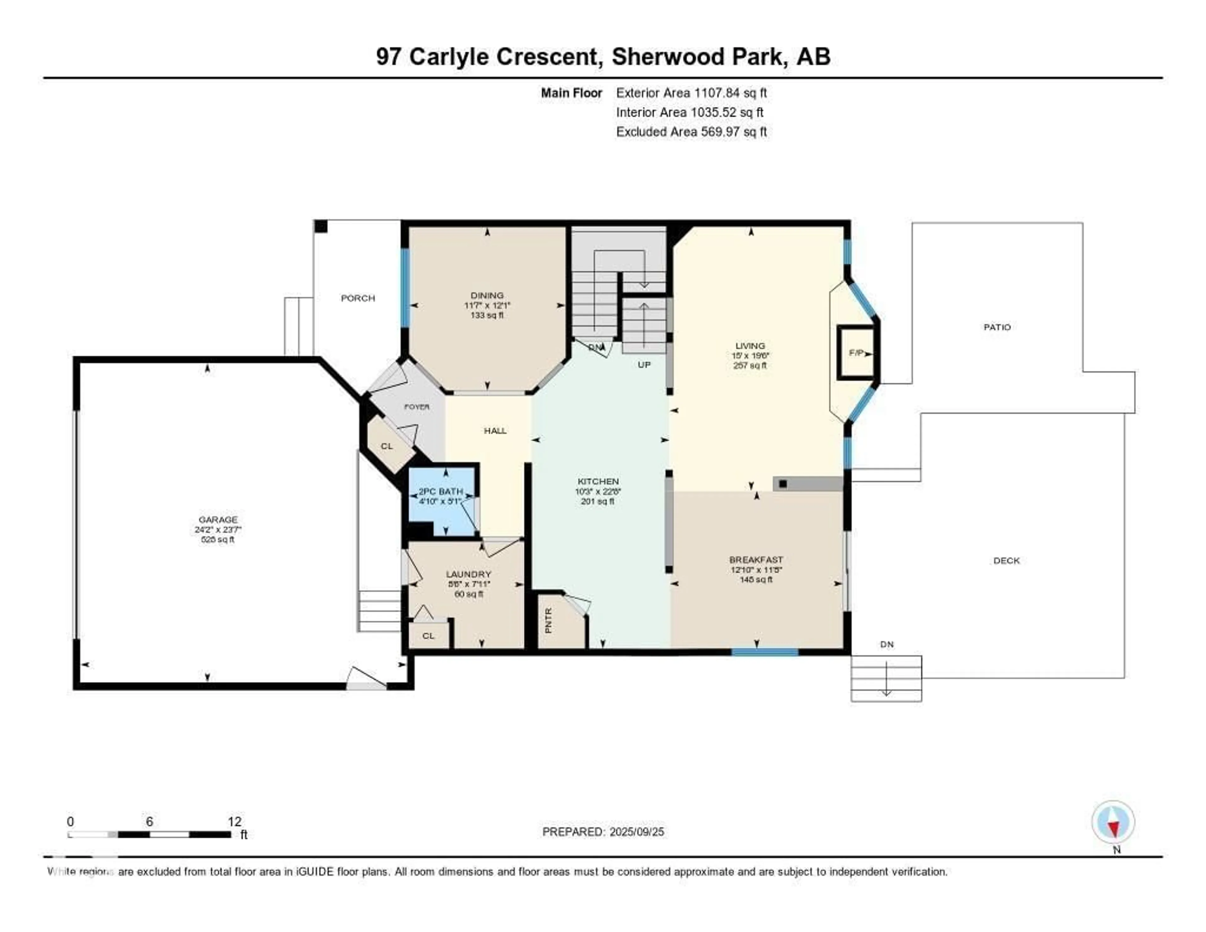 Floor plan for 97 CARLYLE CR, Sherwood Park Alberta T8H2T8