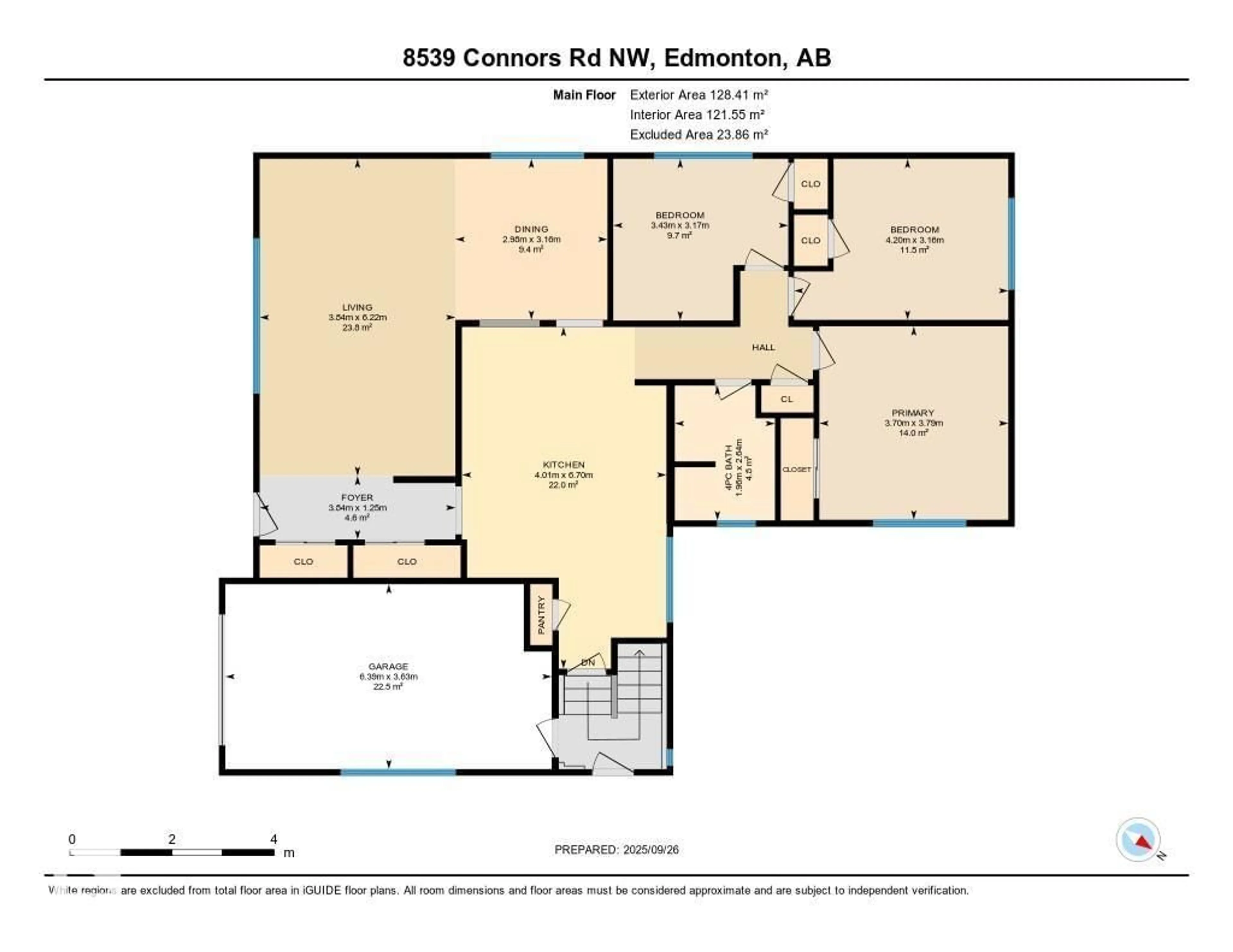 Floor plan for 8539 CONNORS RD, Edmonton Alberta T6C4H2