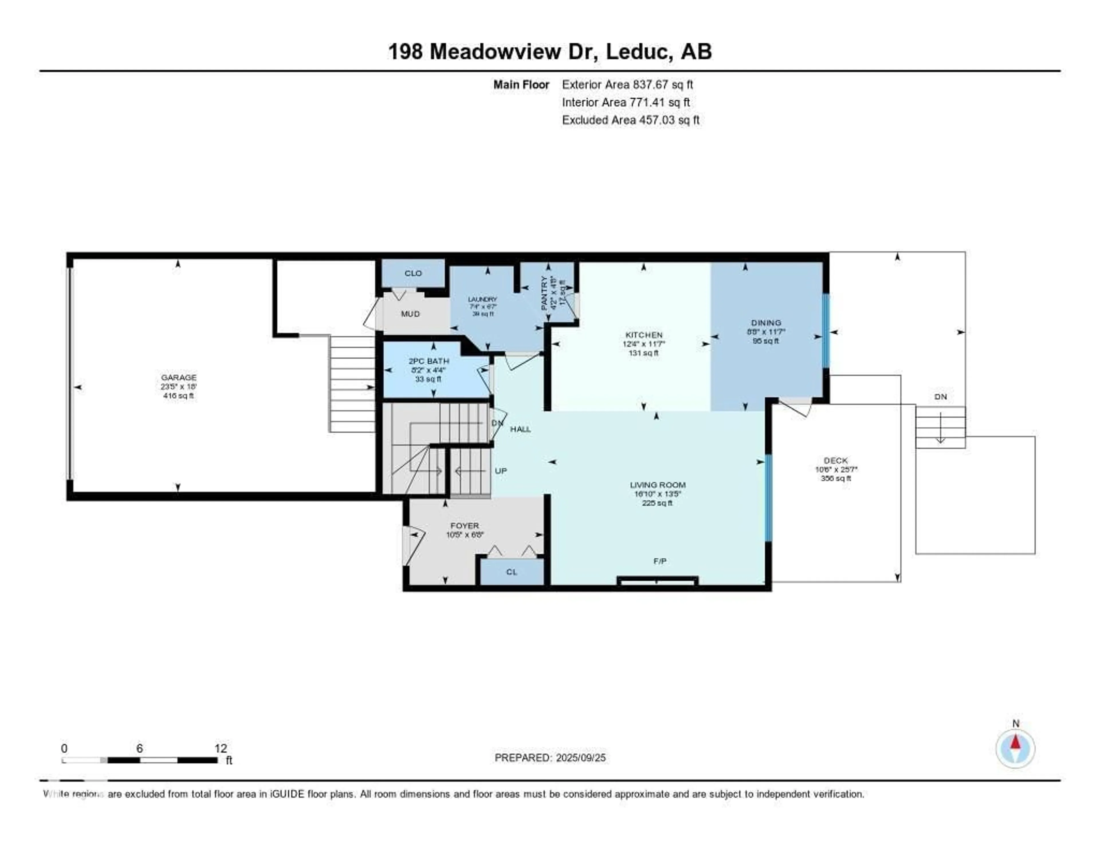 Floor plan for 198 MEADOWVIEW DR, Leduc Alberta T9E1A4