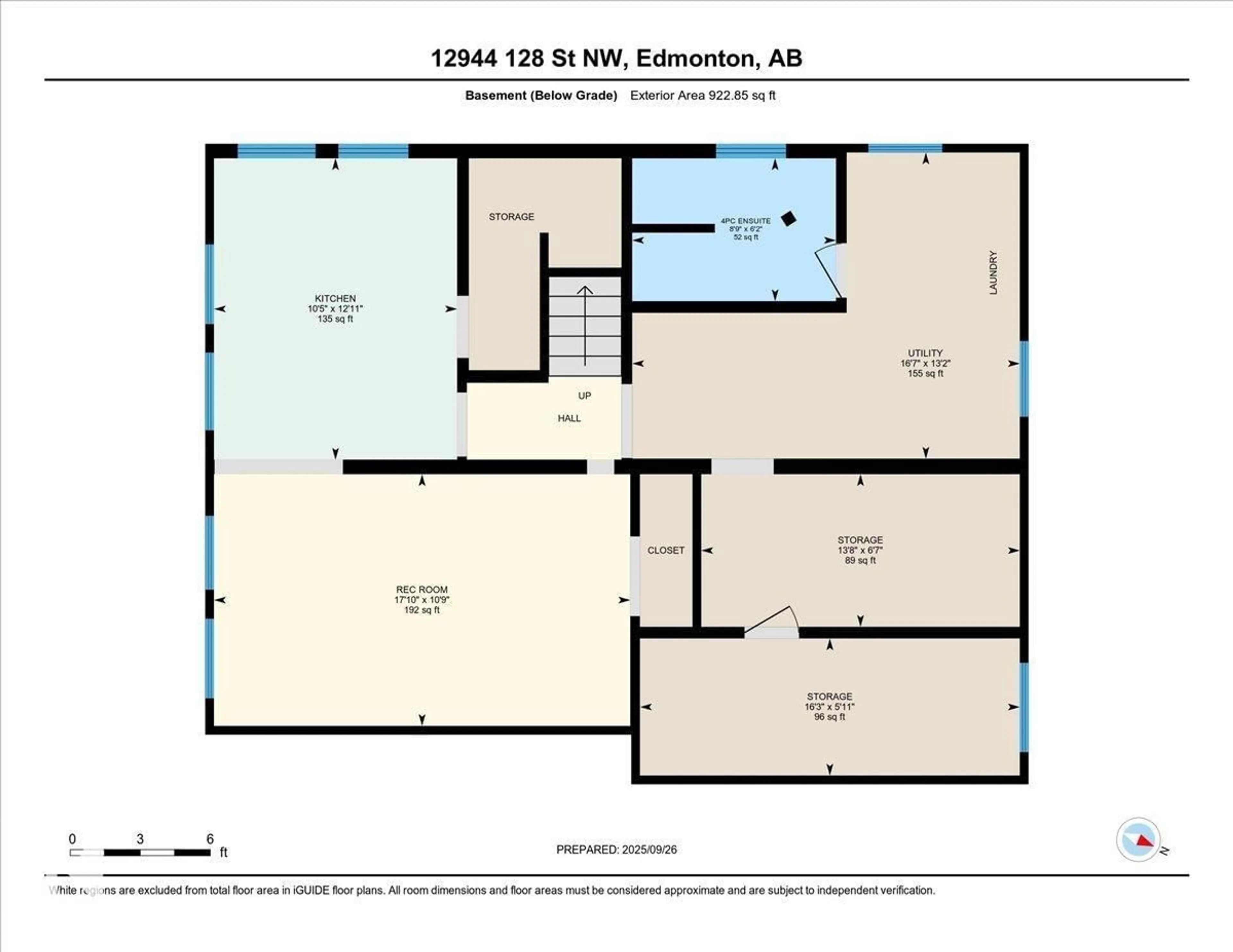 Floor plan for 12944 128 ST, Edmonton Alberta T5L1E5
