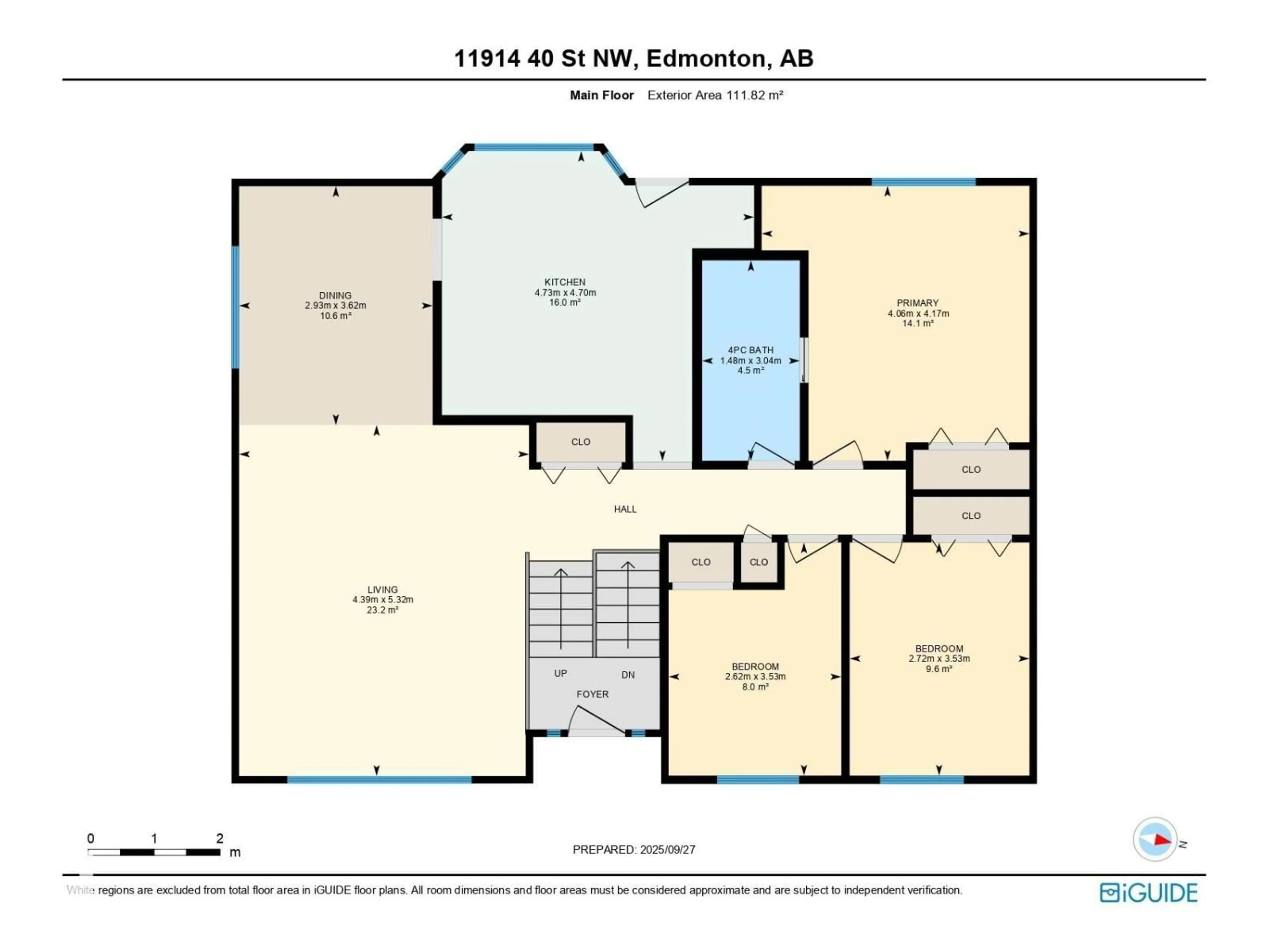 Floor plan for 11914 40 ST, Edmonton Alberta T5W2K9