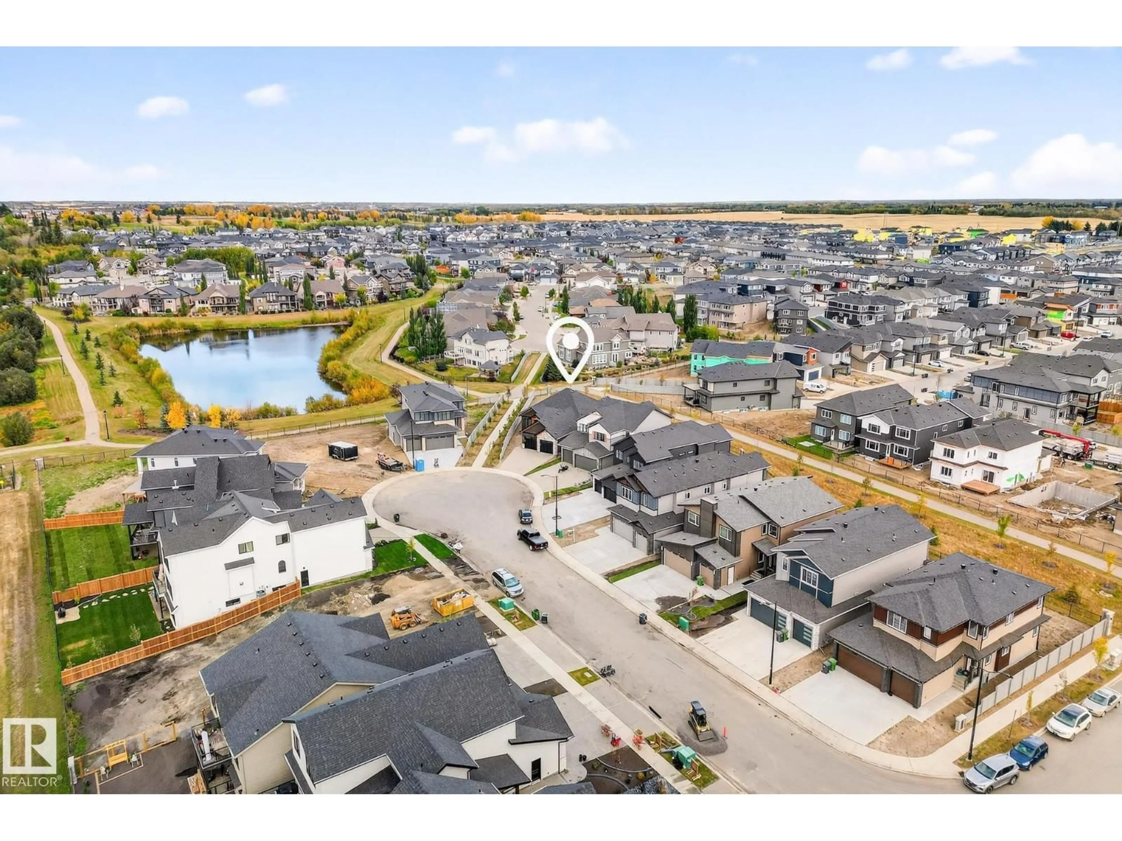 A pic from outside/outdoor area/front of a property/back of a property/a pic from drone, street for 4013 41 ST, Beaumont Alberta T4X3C1