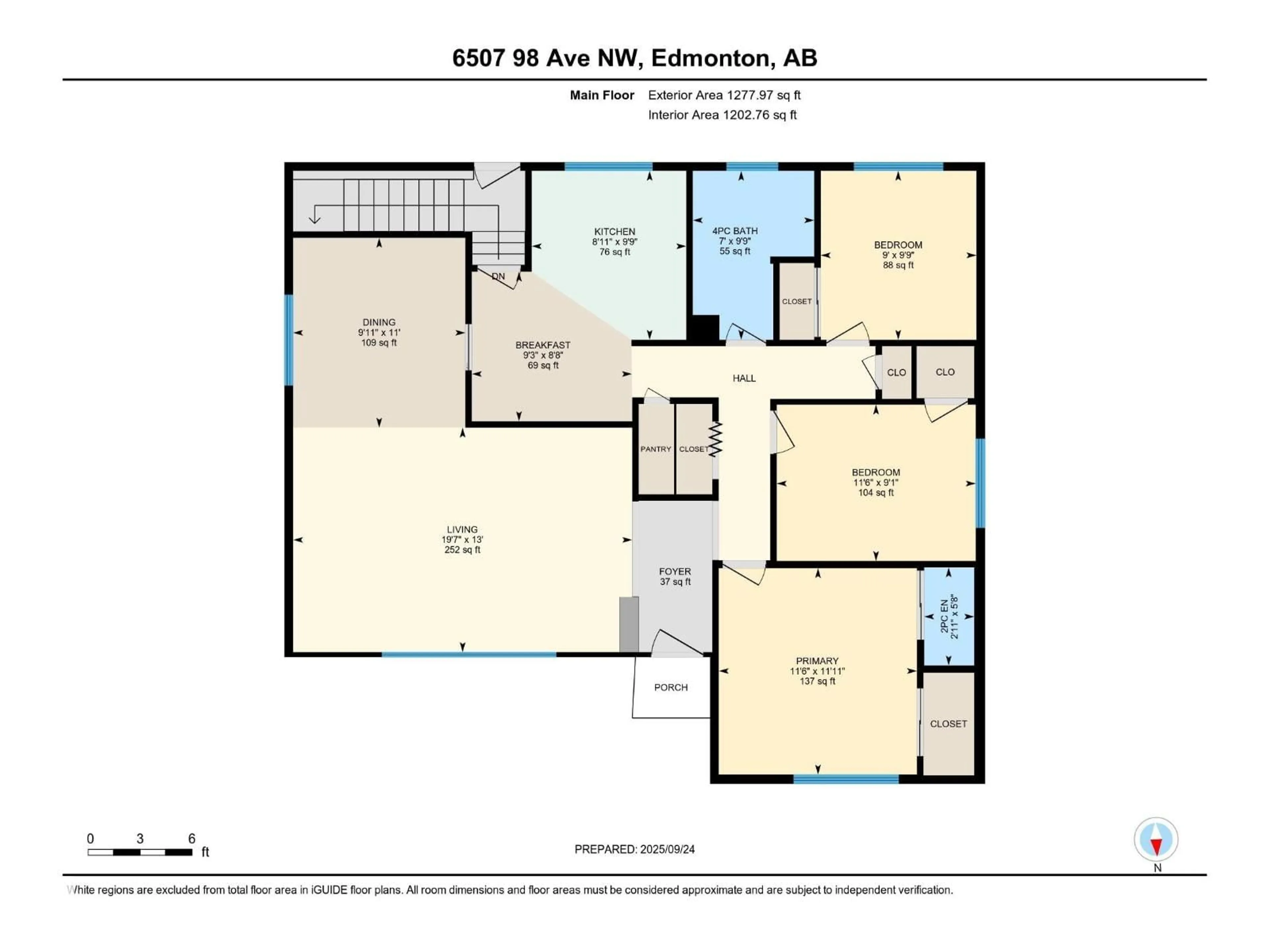 Floor plan for 6507 98 AV, Edmonton Alberta T6A0A4