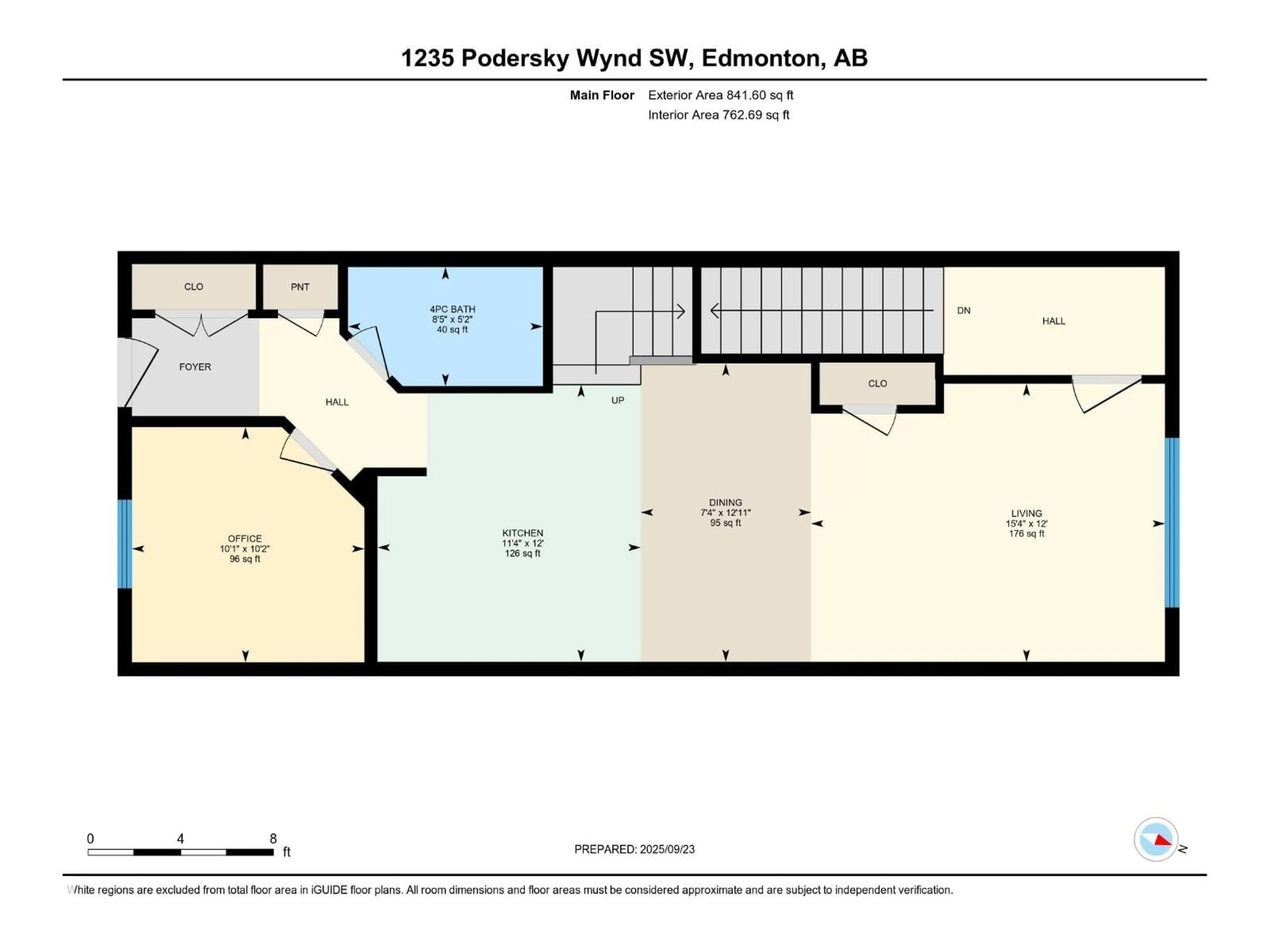 Floor plan for 1235 PODERSKY WD, Edmonton Alberta T6W4W3
