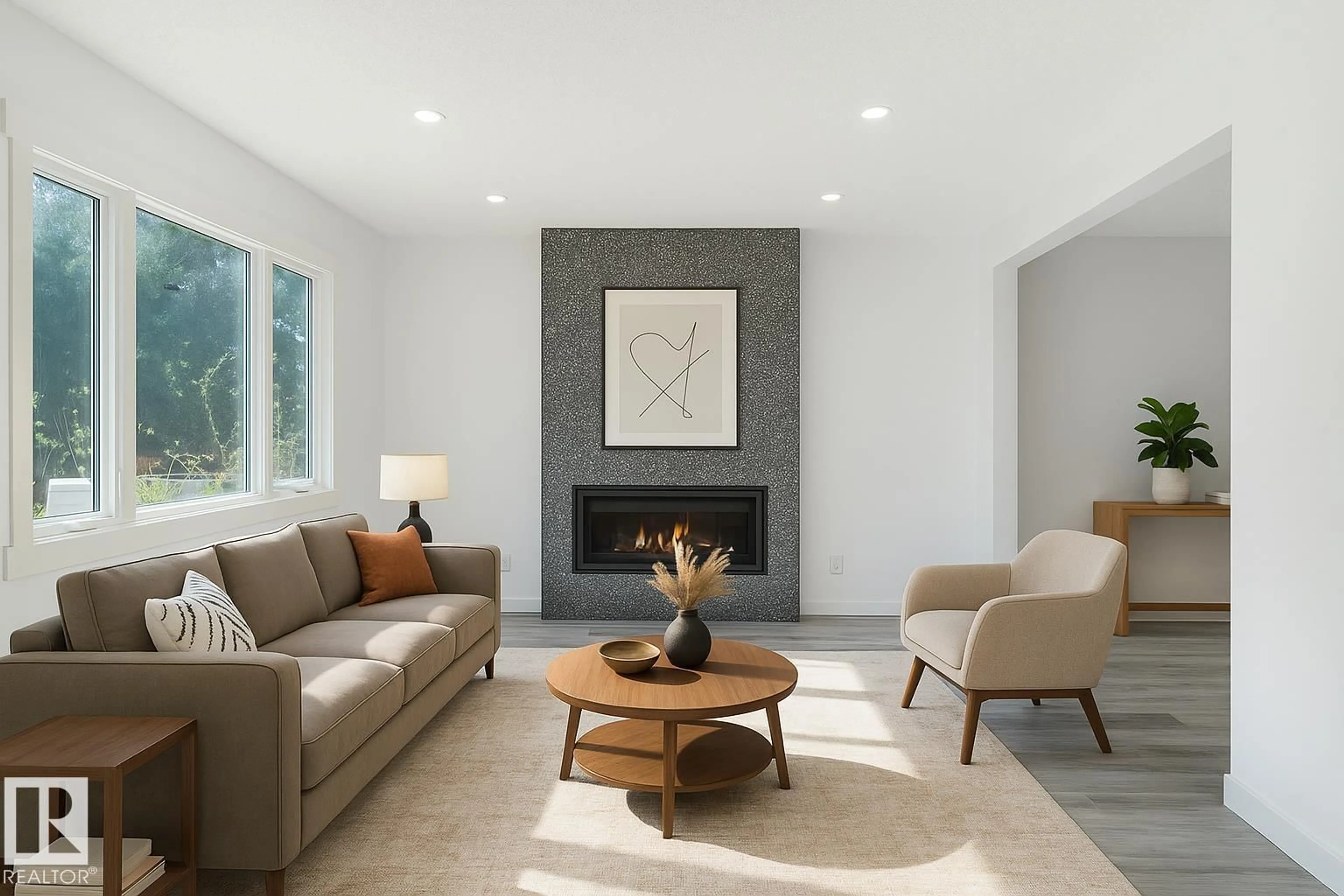Living room with furniture, unknown for 5B TWIN TC NW, Edmonton Alberta T6K1V4