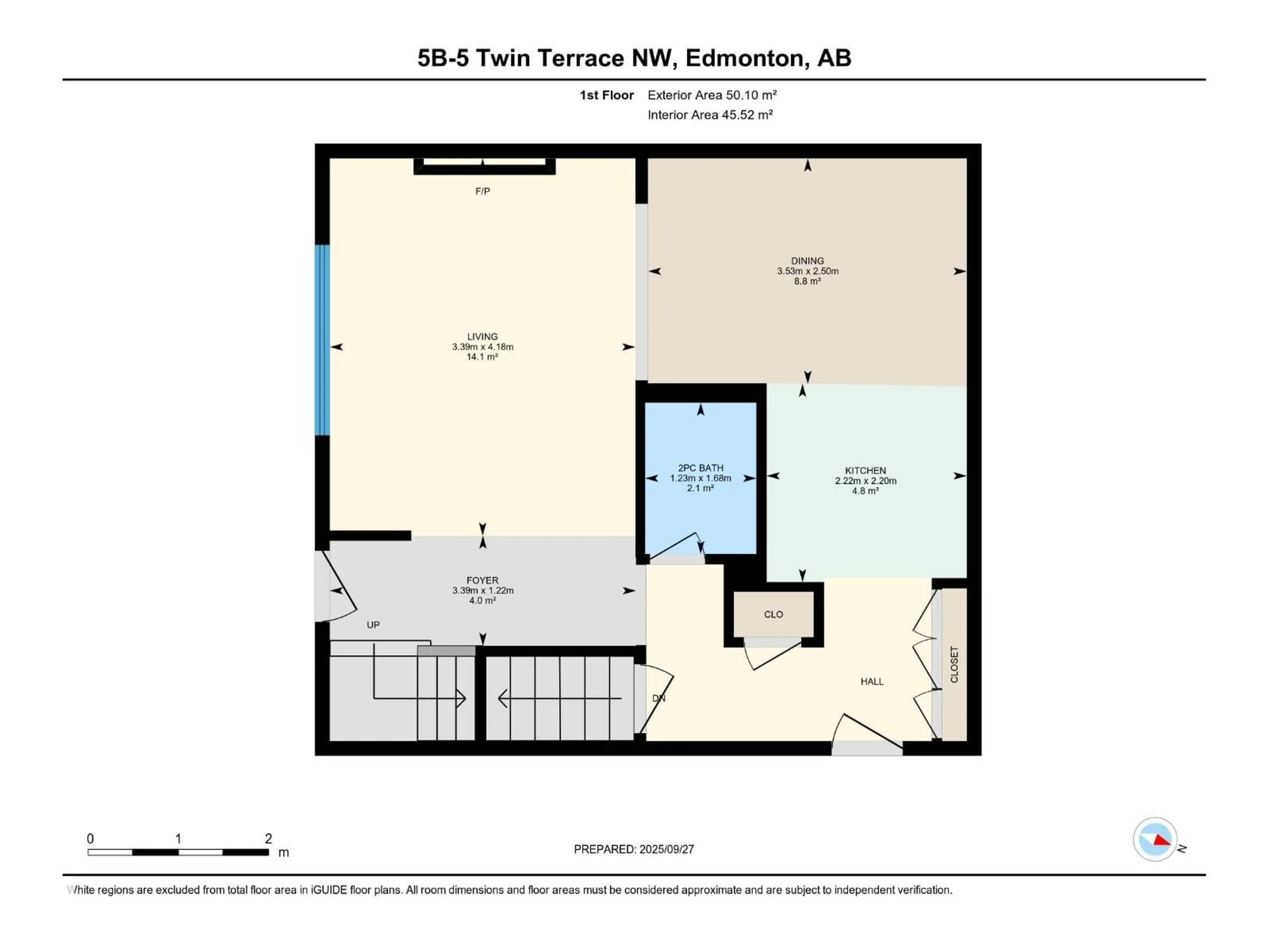 Floor plan for 5B TWIN TC NW, Edmonton Alberta T6K1V4