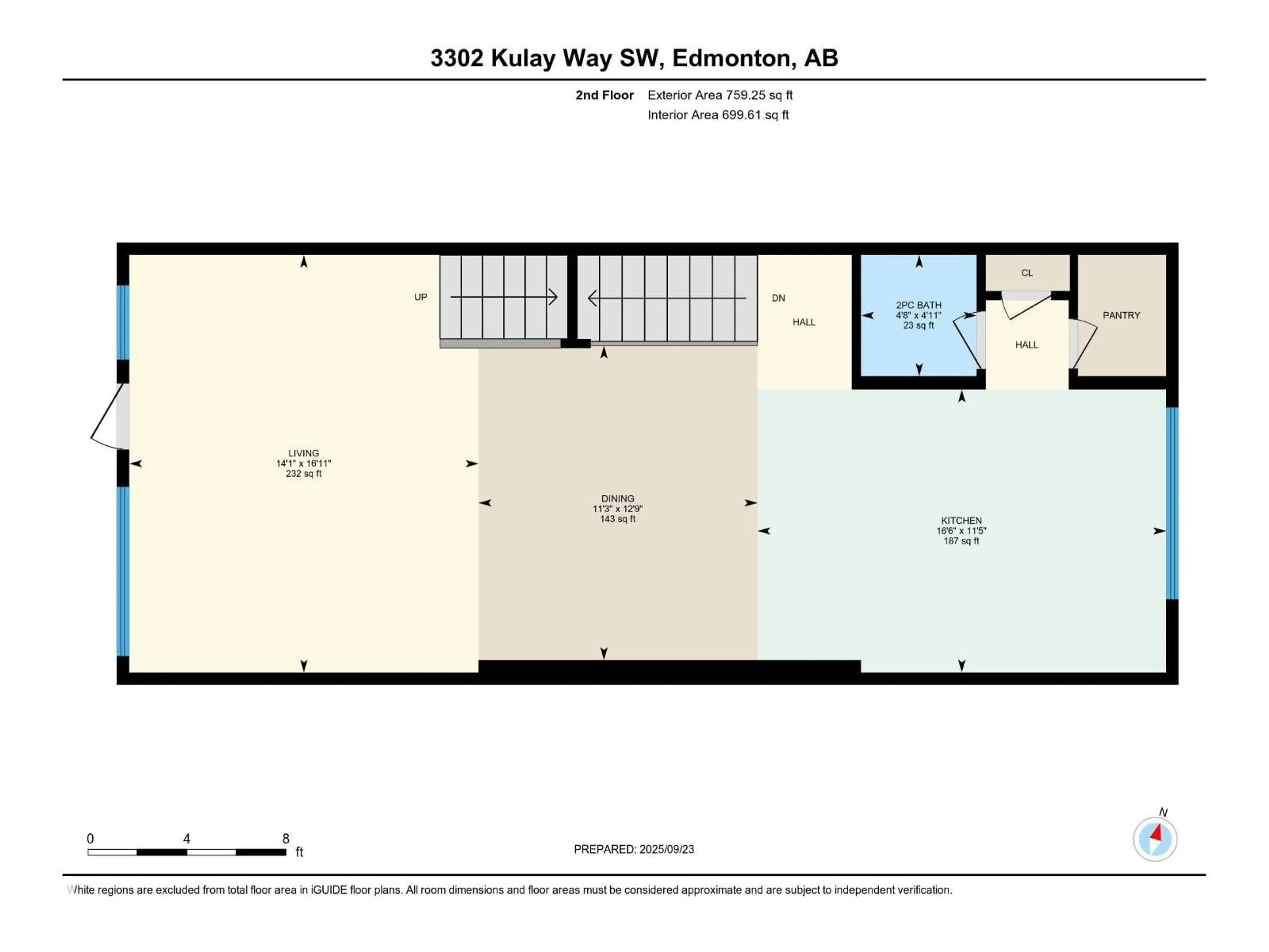 Floor plan for 3302 KULAY WY, Edmonton Alberta T6W1A5
