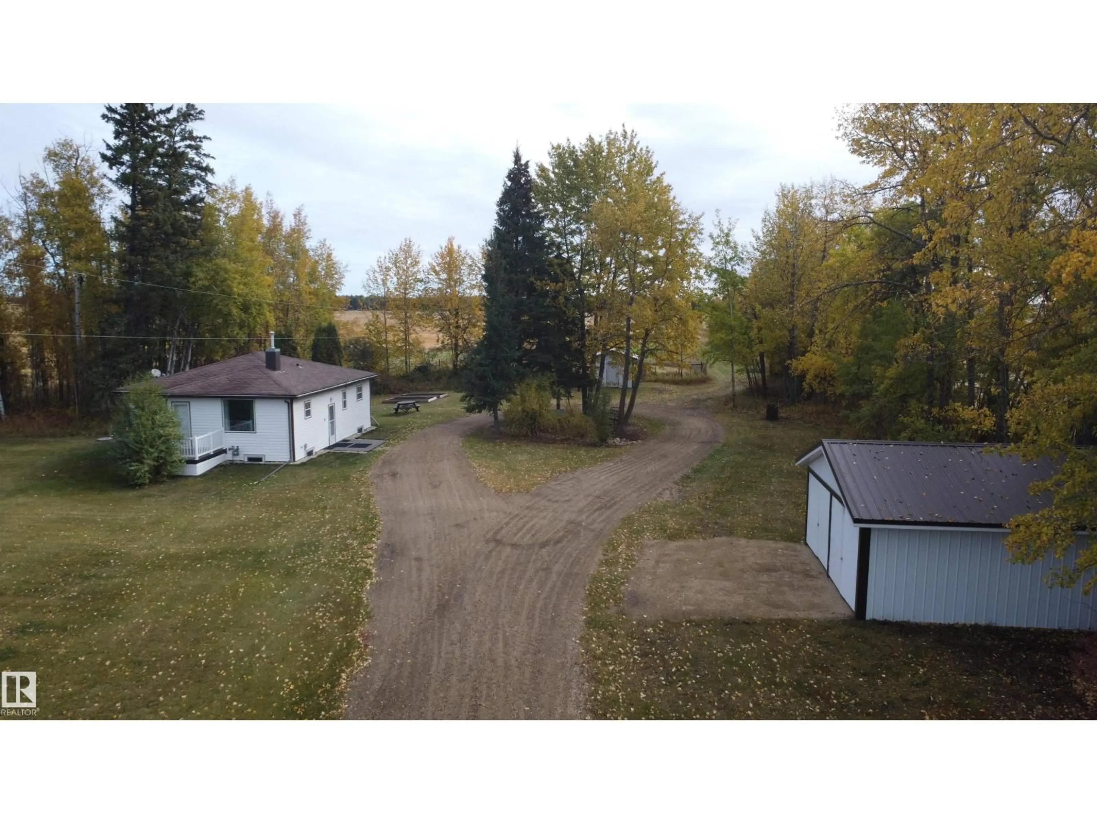 A pic from outside/outdoor area/front of a property/back of a property/a pic from drone, unknown for 59117 RG RD 11, Rural Westlock County Alberta T7P2N9