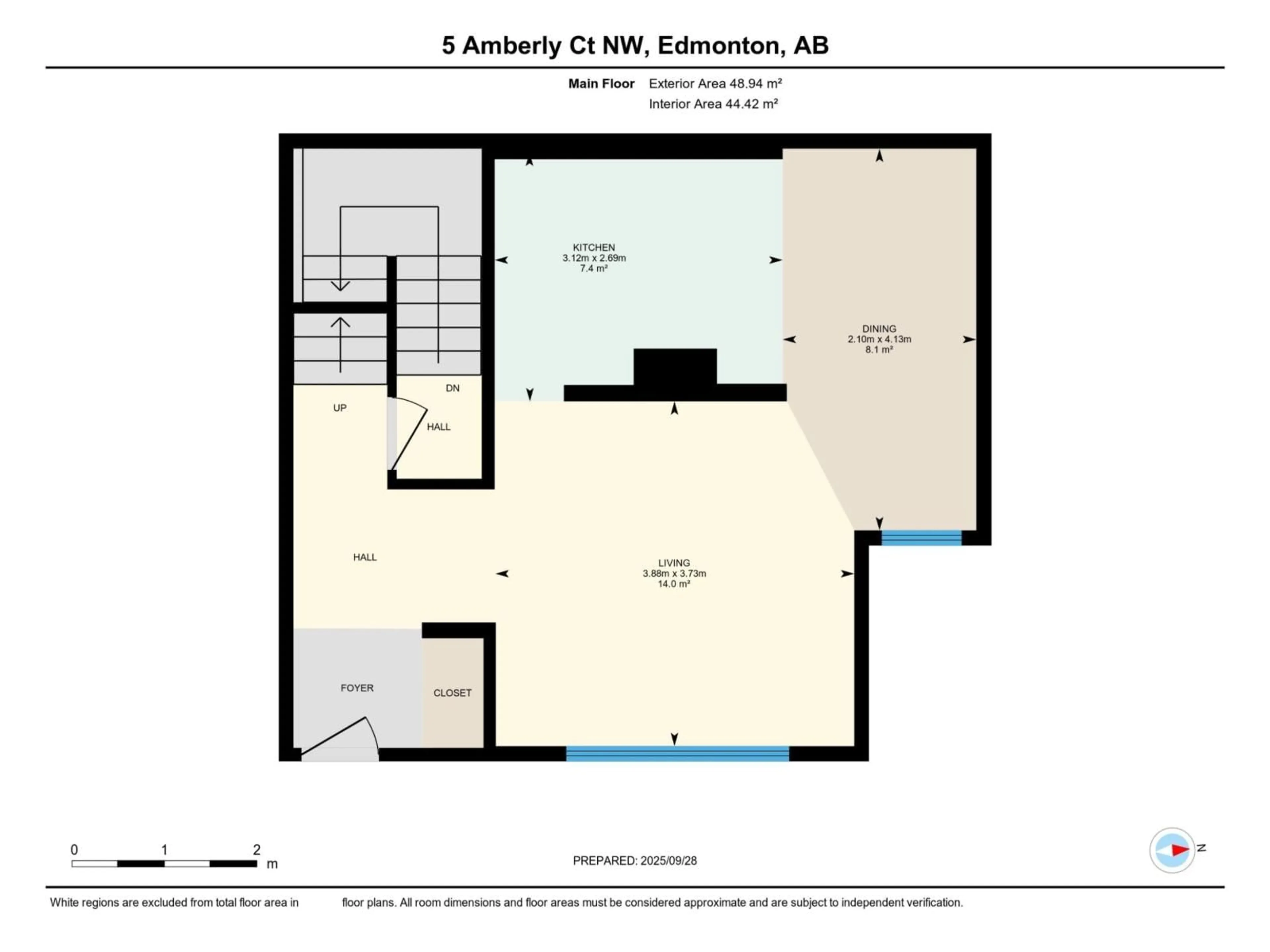 Floor plan for 5 AMBERLY CO, Edmonton Alberta T5A2H9