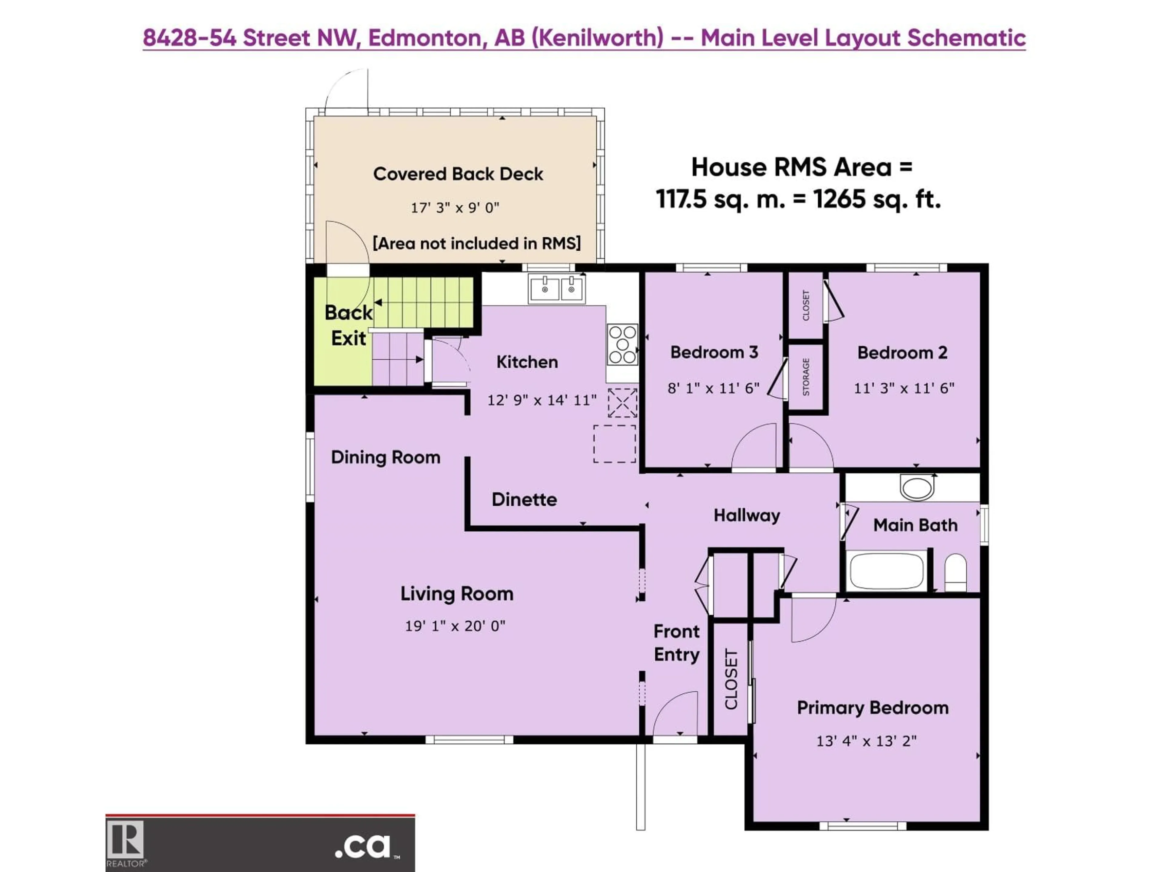 Floor plan for NW - 8428 54 ST, Edmonton Alberta T6B1H1