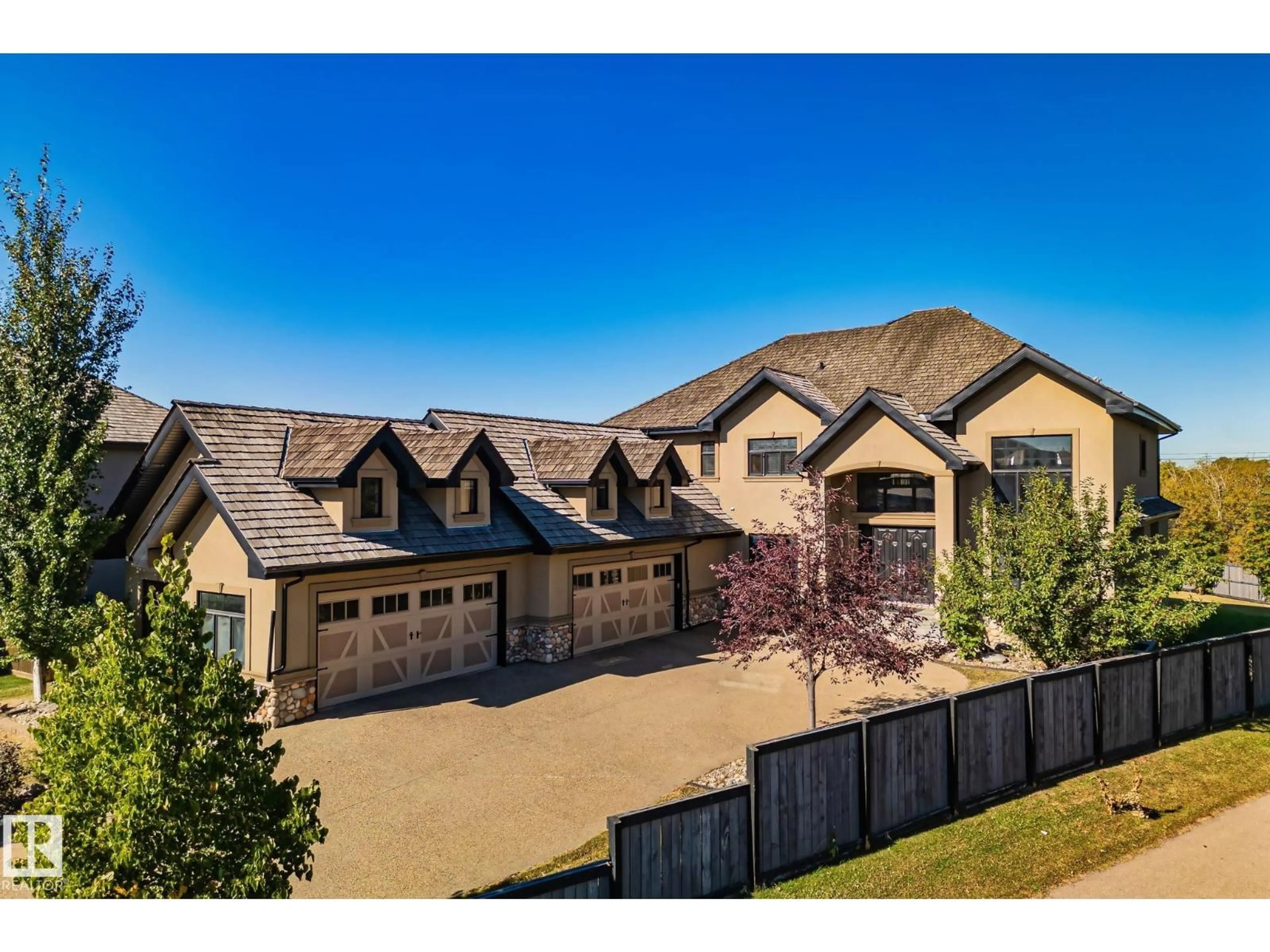 A pic from outside/outdoor area/front of a property/back of a property/a pic from drone, street for 52327 - 232 RGE ROAD 233, Rural Strathcona County Alberta T8B1C6