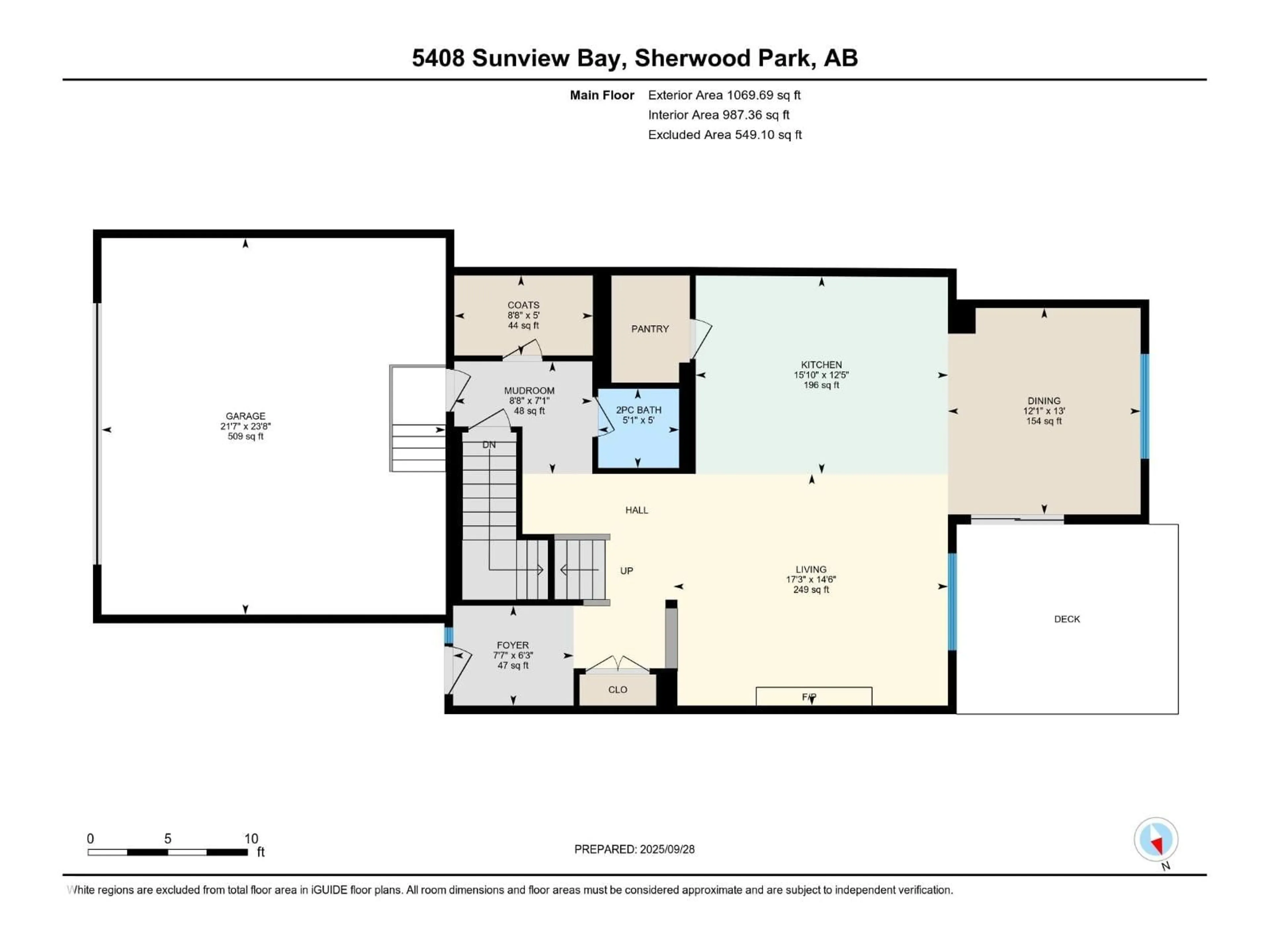 Floor plan for 5408 SUNVIEW BA, Sherwood Park Alberta T8H0K3