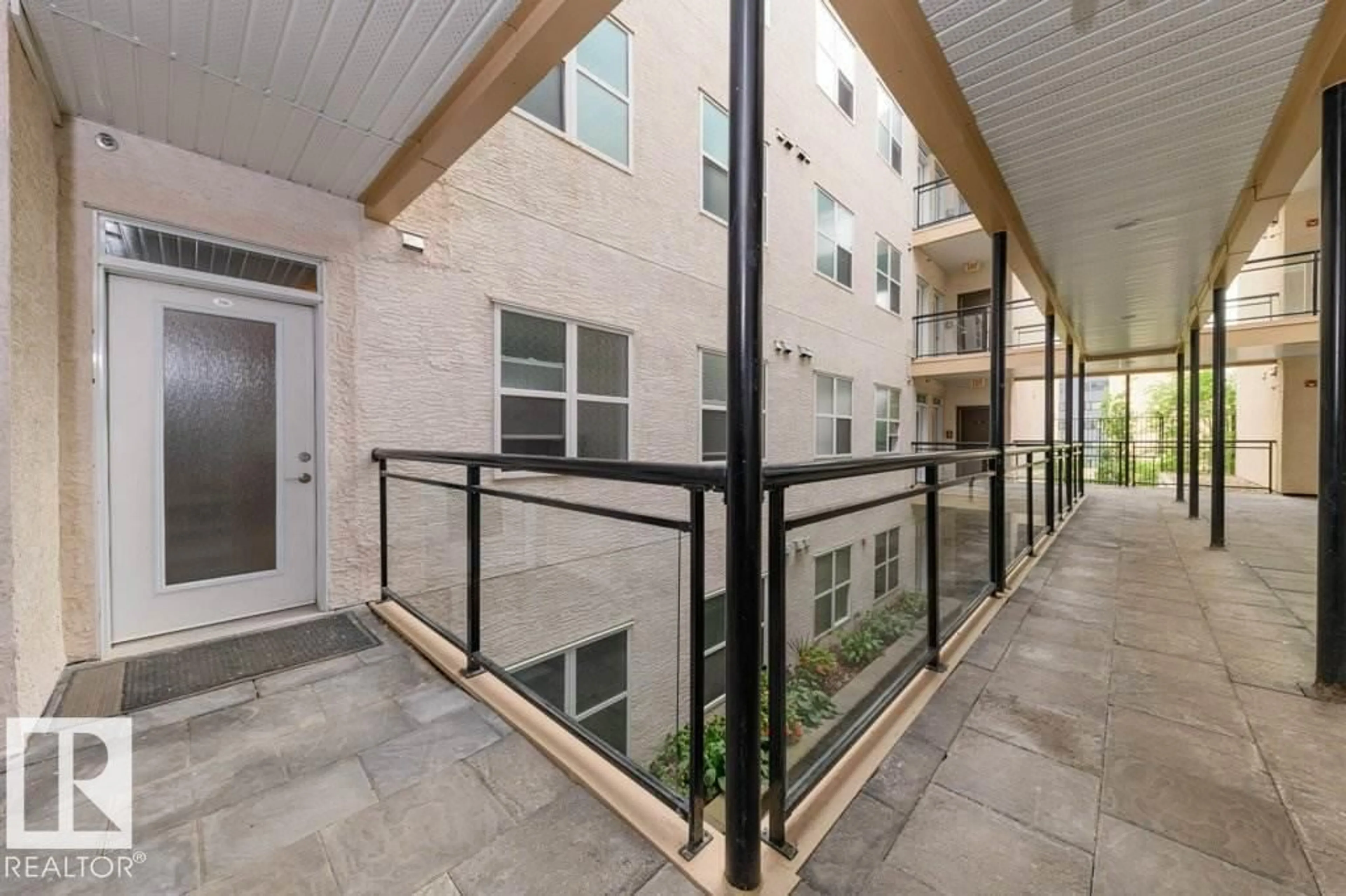 Patio, street for #206 - 10503 98 AV, Edmonton Alberta T5K0B2