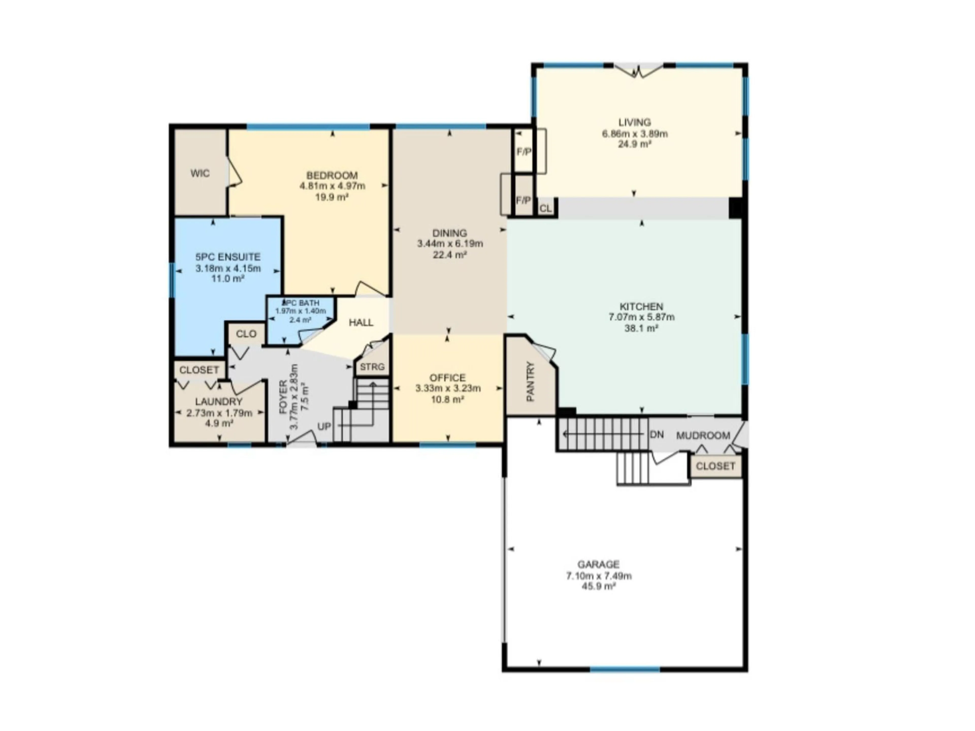 Floor plan for 63 FAIRWAY DR, Edmonton Alberta T6J2C2