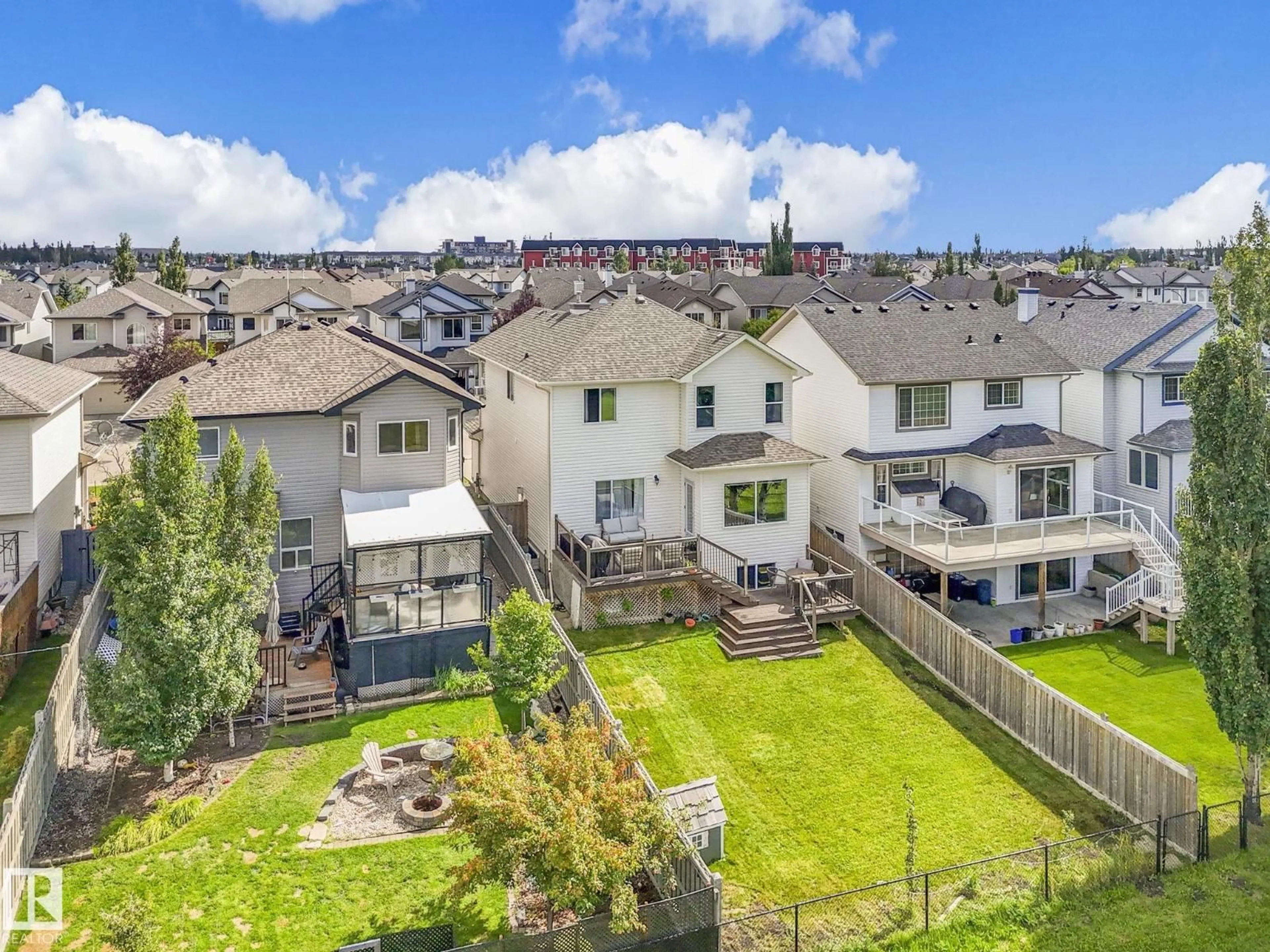 A pic from outside/outdoor area/front of a property/back of a property/a pic from drone, city buildings view from balcony for SW - 1250 MCALLISTER WY, Edmonton Alberta T6W1X7