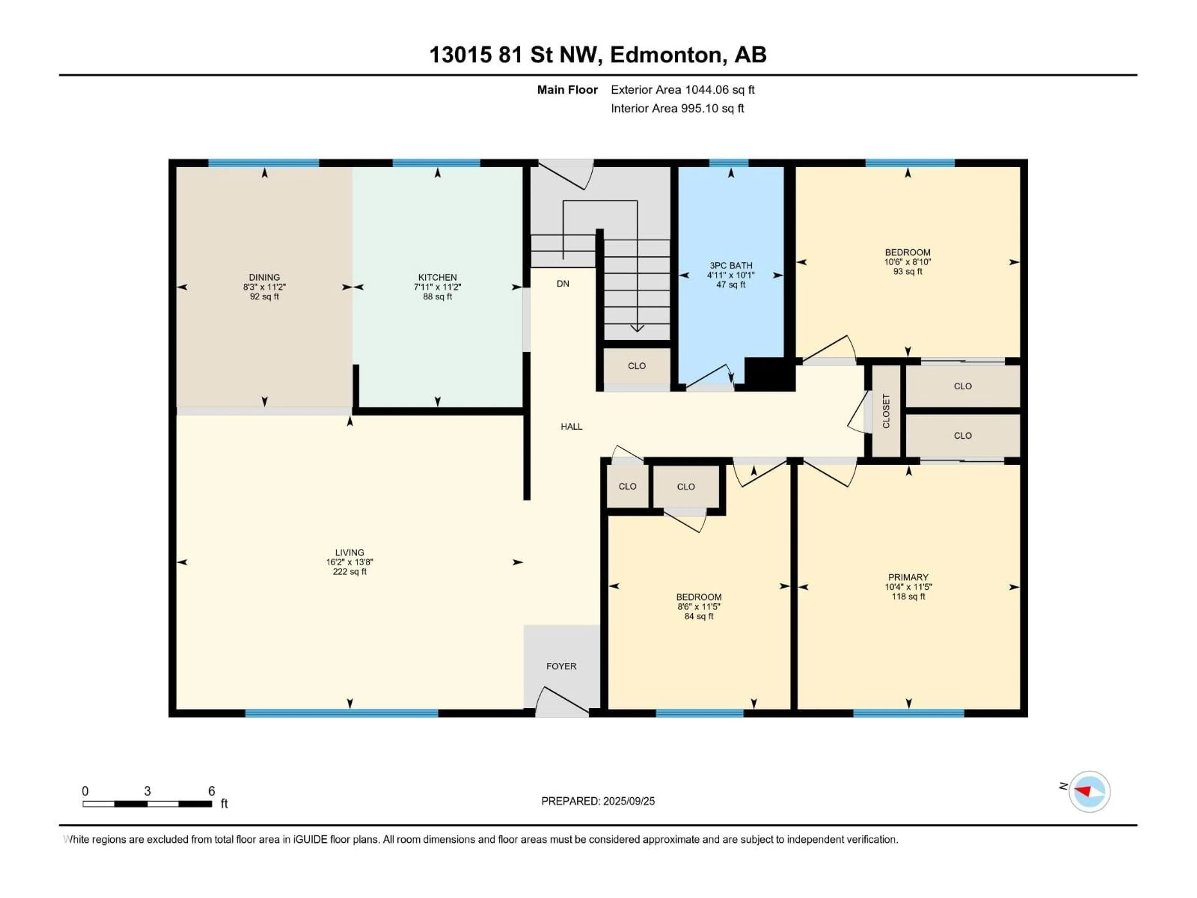 Floor plan for 13015 81 ST, Edmonton Alberta T5C1N3