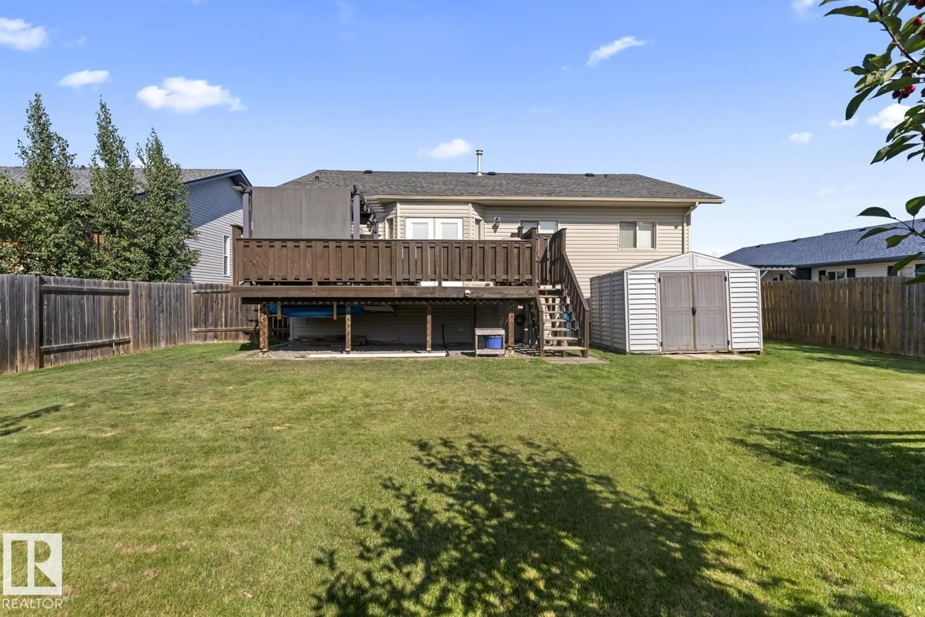 A pic from outside/outdoor area/front of a property/back of a property/a pic from drone, water/lake/river/ocean view for 2604 6A AV, Cold Lake Alberta T9M2C7