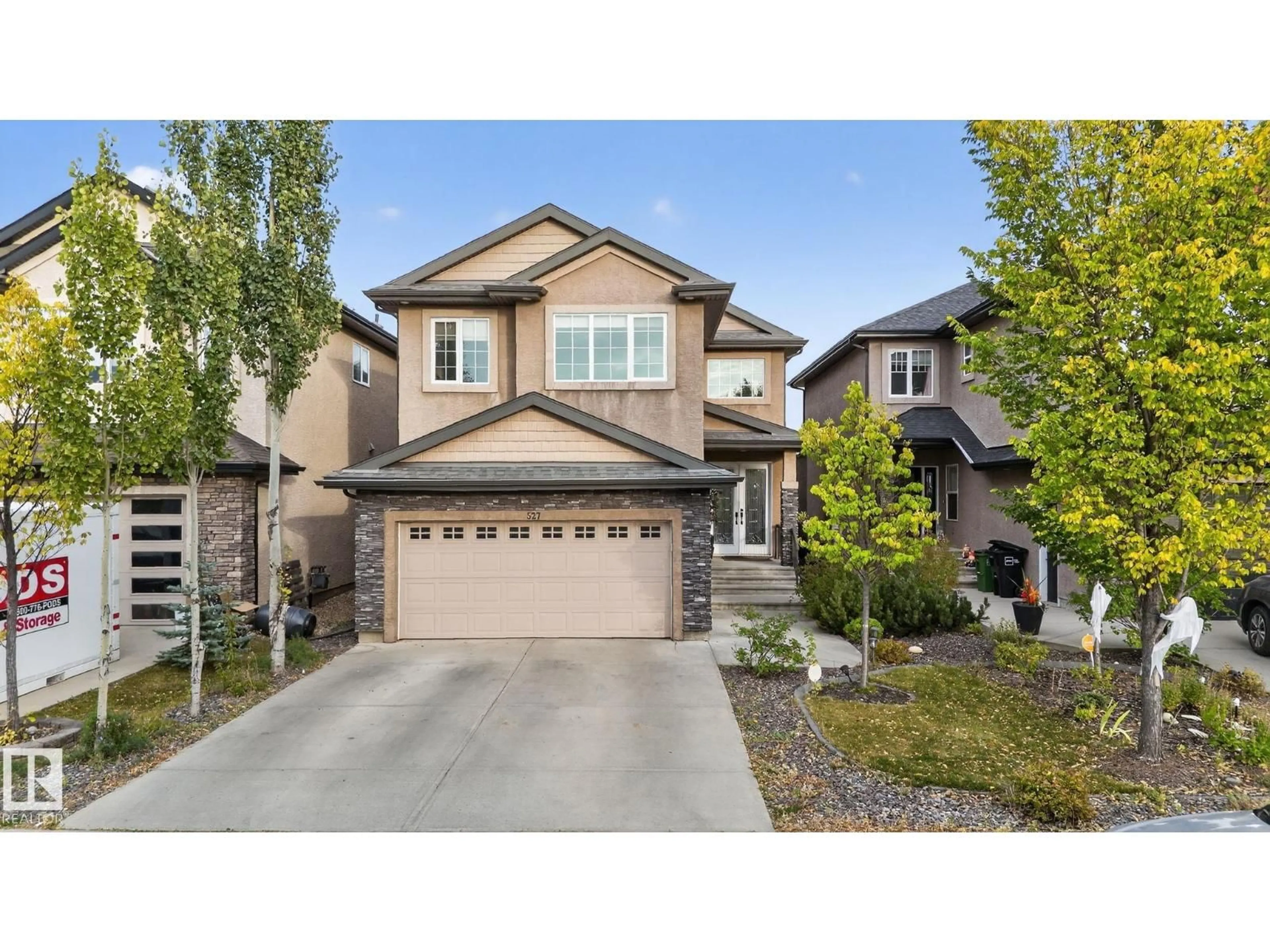 Home with vinyl exterior material, street for 527 ALBANY WY, Edmonton Alberta T6V0H9