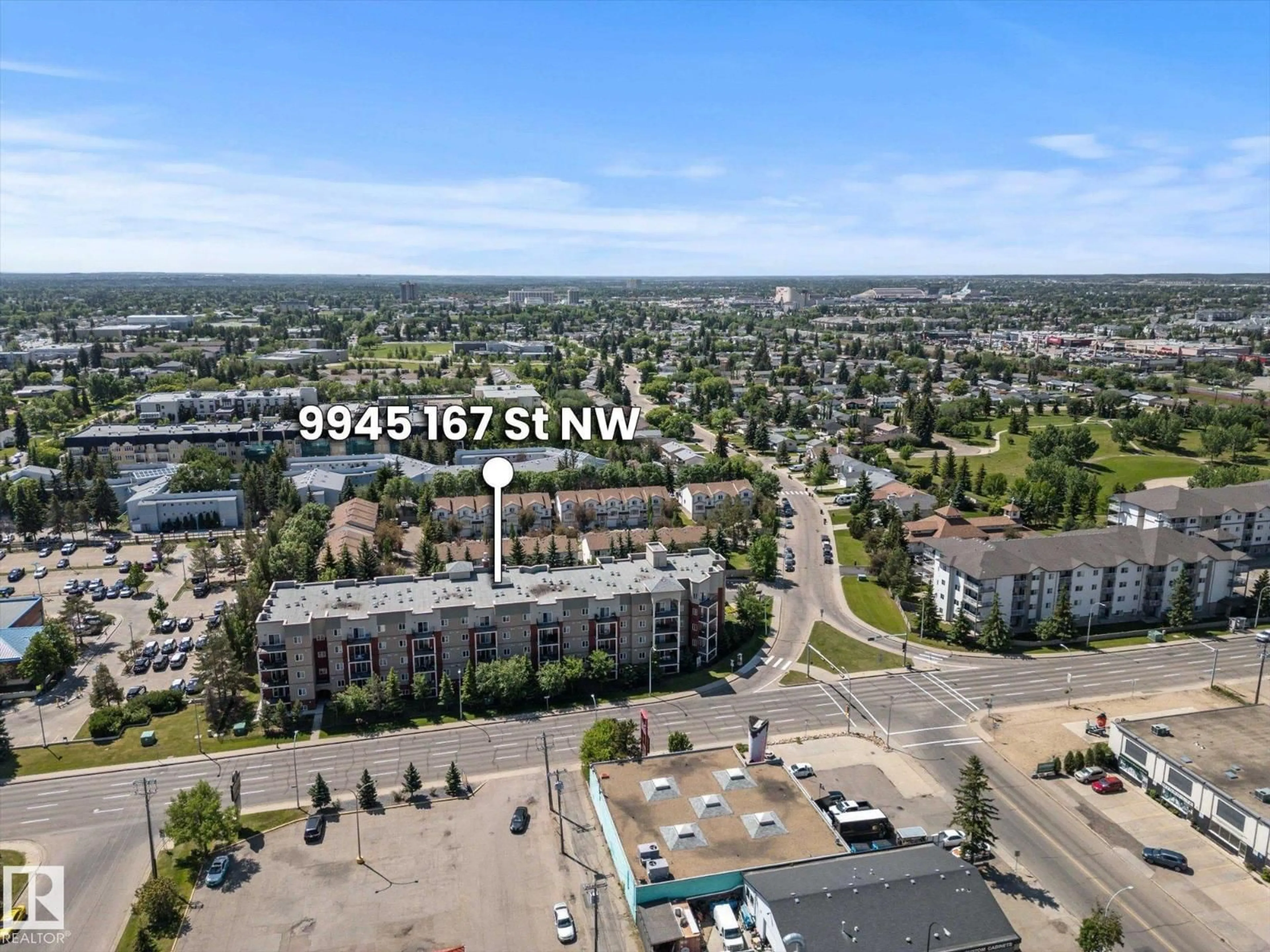 A pic from outside/outdoor area/front of a property/back of a property/a pic from drone, unknown for #112 - 9945 167 ST, Edmonton Alberta T5P0K5