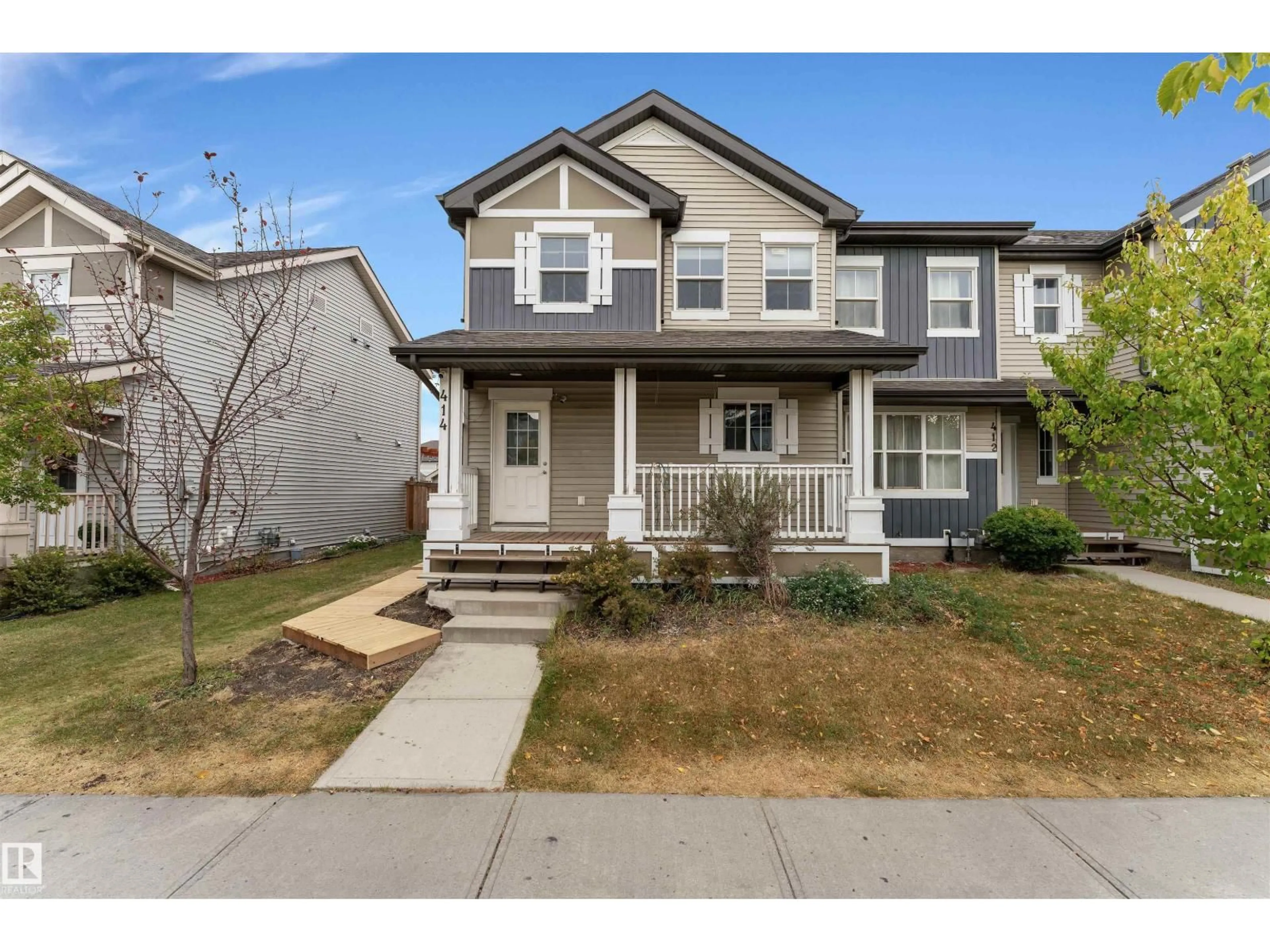 Home with vinyl exterior material, street for 414 WATT BV, Edmonton Alberta T6X1R1