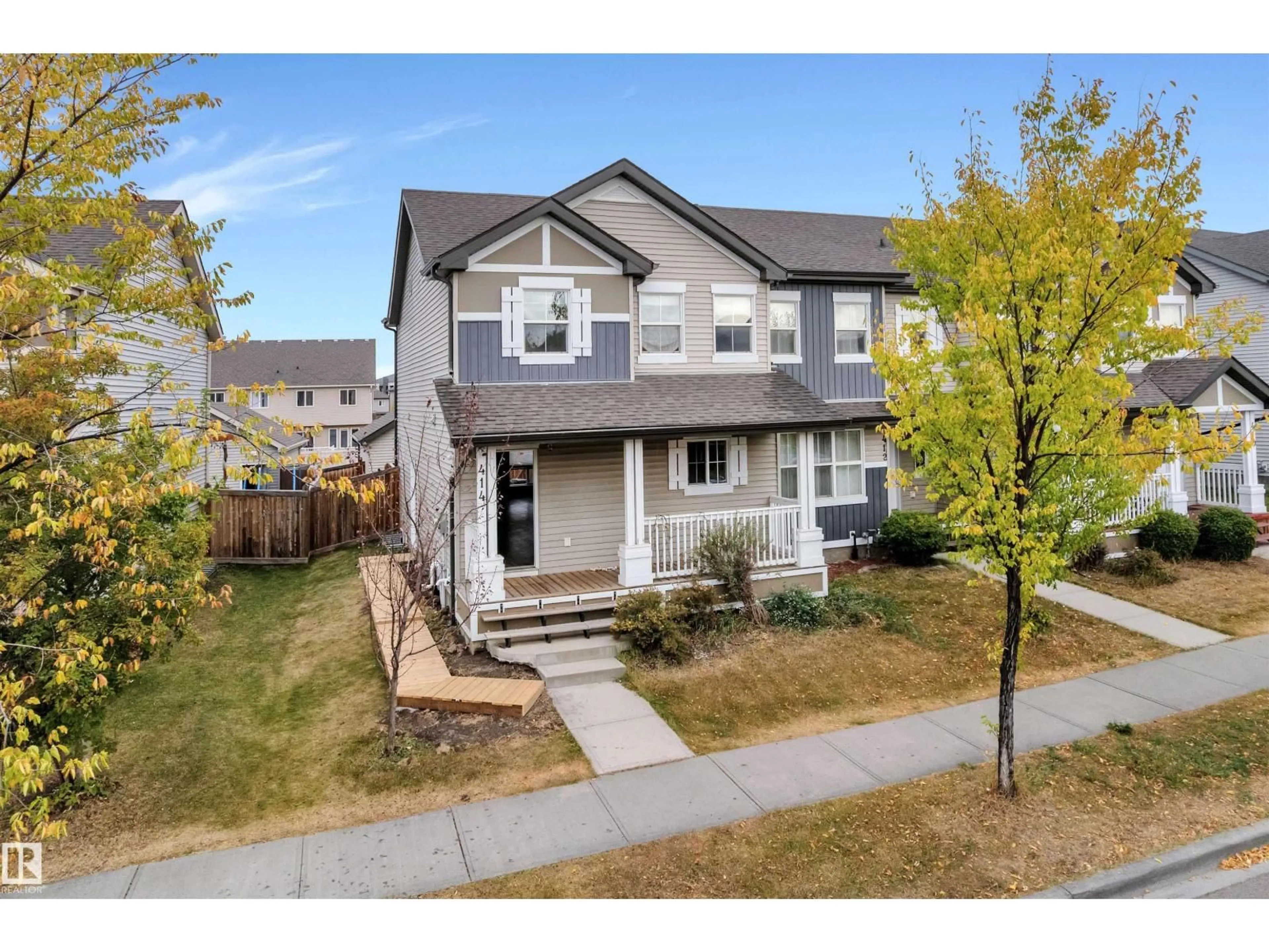 Home with vinyl exterior material, street for 414 WATT BV, Edmonton Alberta T6X1R1