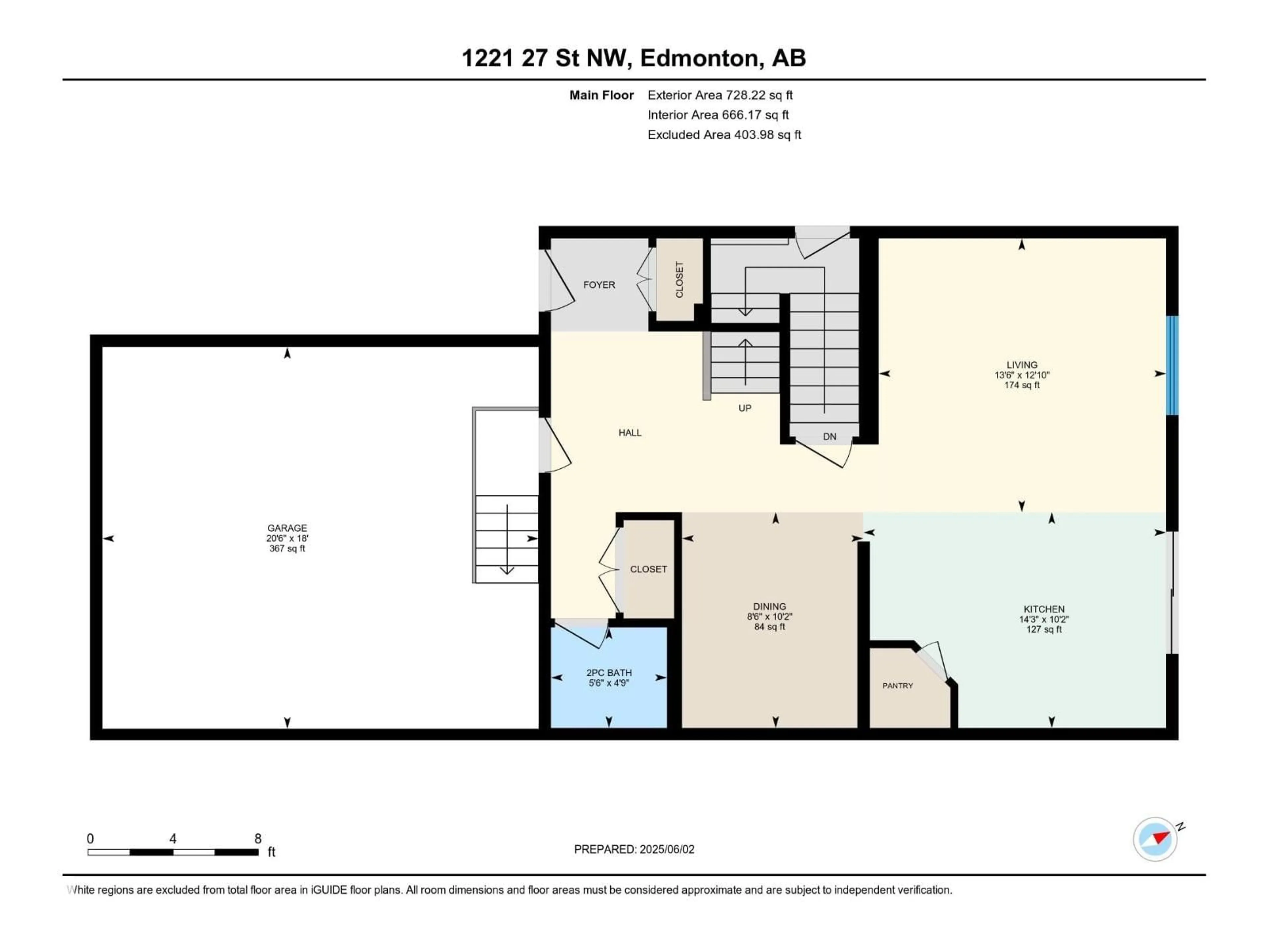 Floor plan for 1221 27 ST, Edmonton Alberta T6T2J2