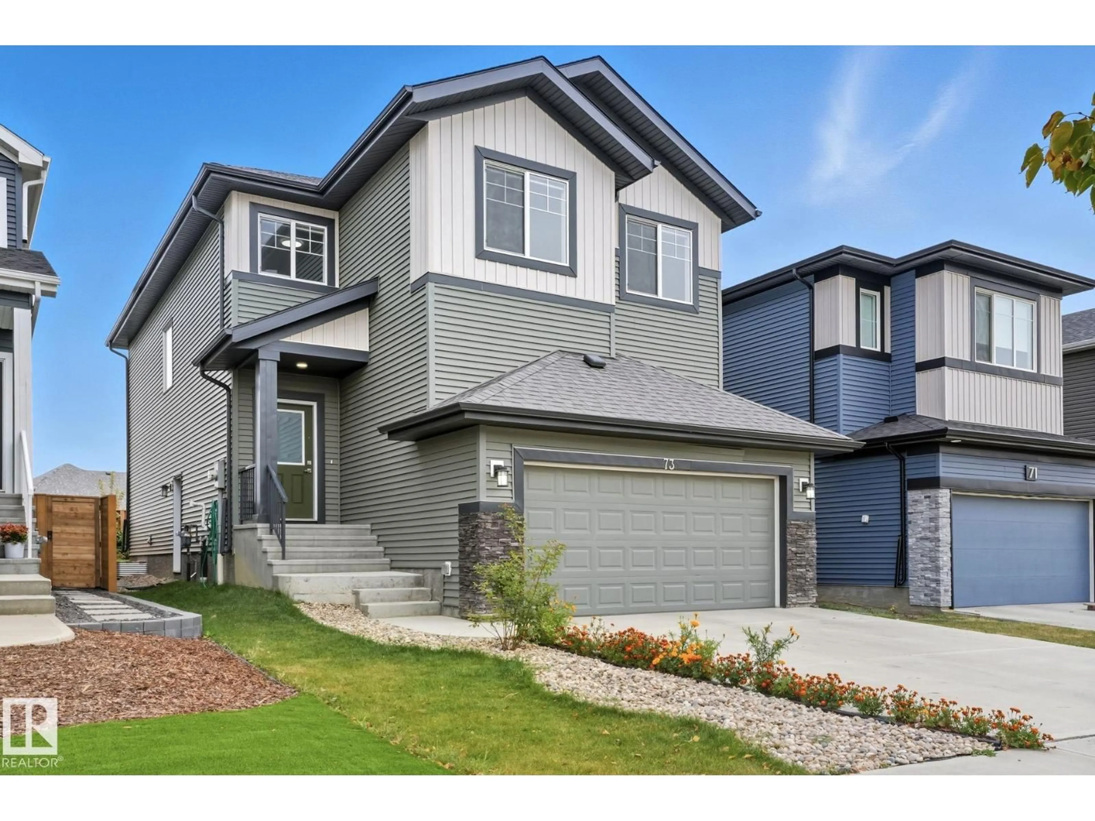 Home with vinyl exterior material, street for 73 REDSPUR DRIVE, St. Albert Alberta T8N7Y8