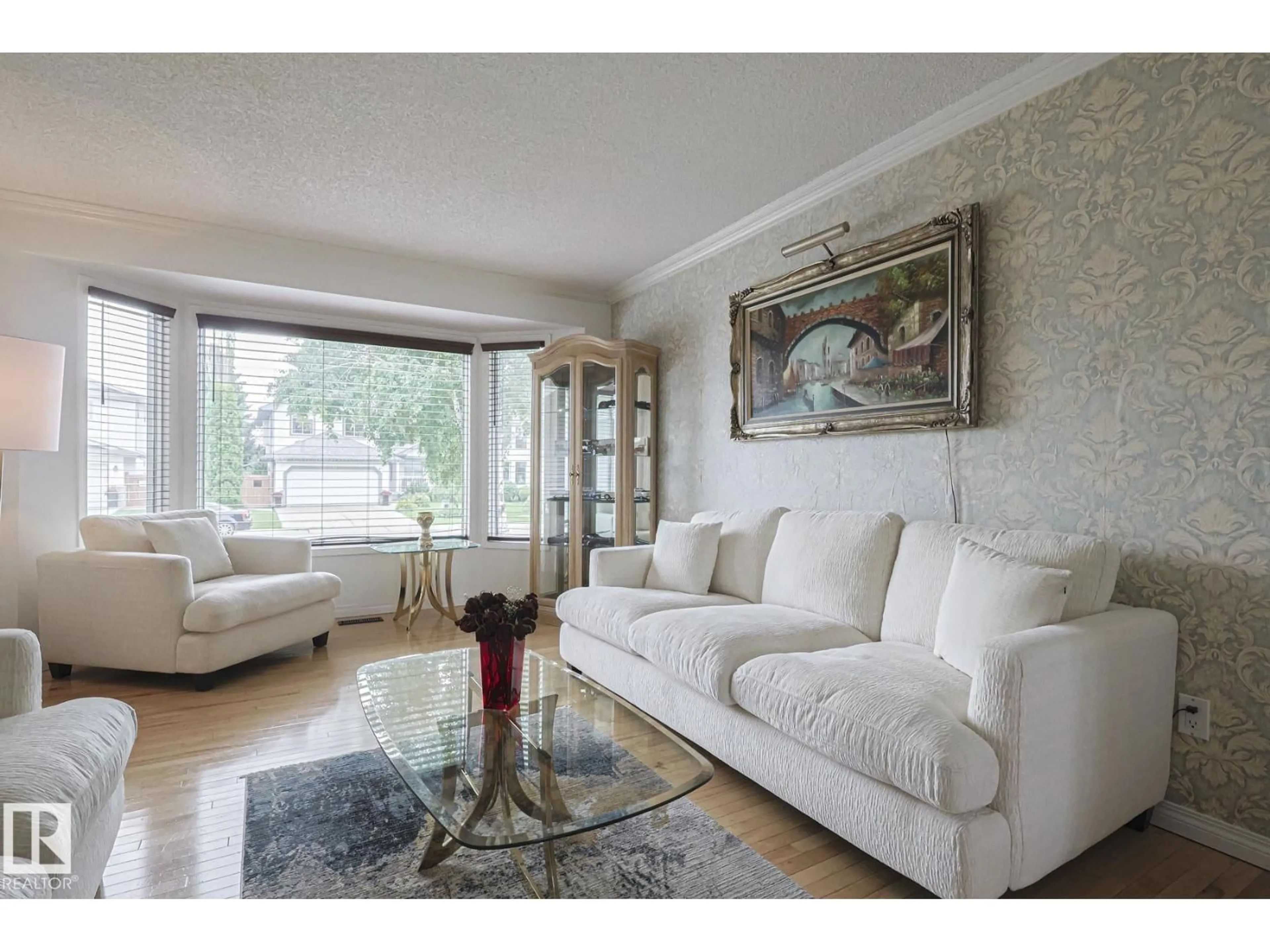 Living room with furniture, unknown for 12 ELSINORE PL, Edmonton Alberta T5X5W3