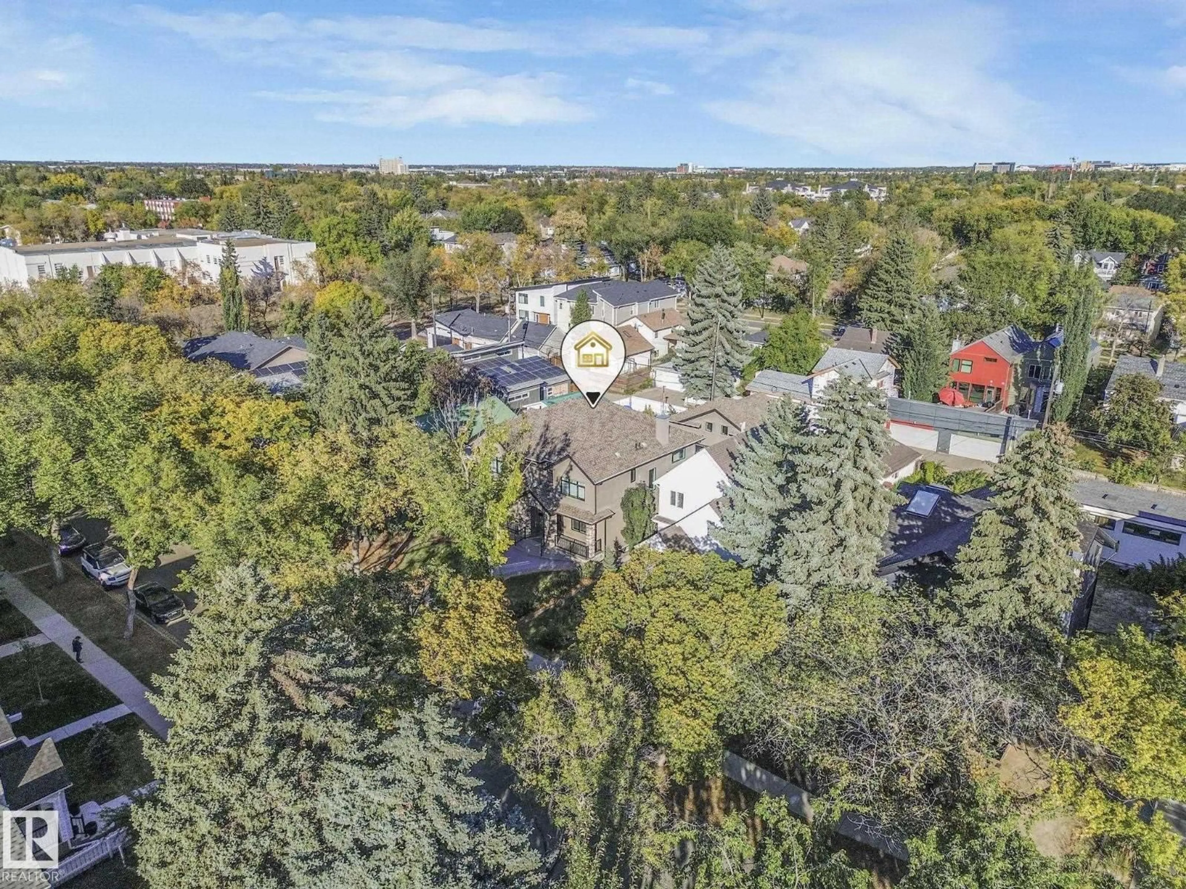 A pic from outside/outdoor area/front of a property/back of a property/a pic from drone, unknown for NW - 10821 128 ST, Edmonton Alberta T5M0W3