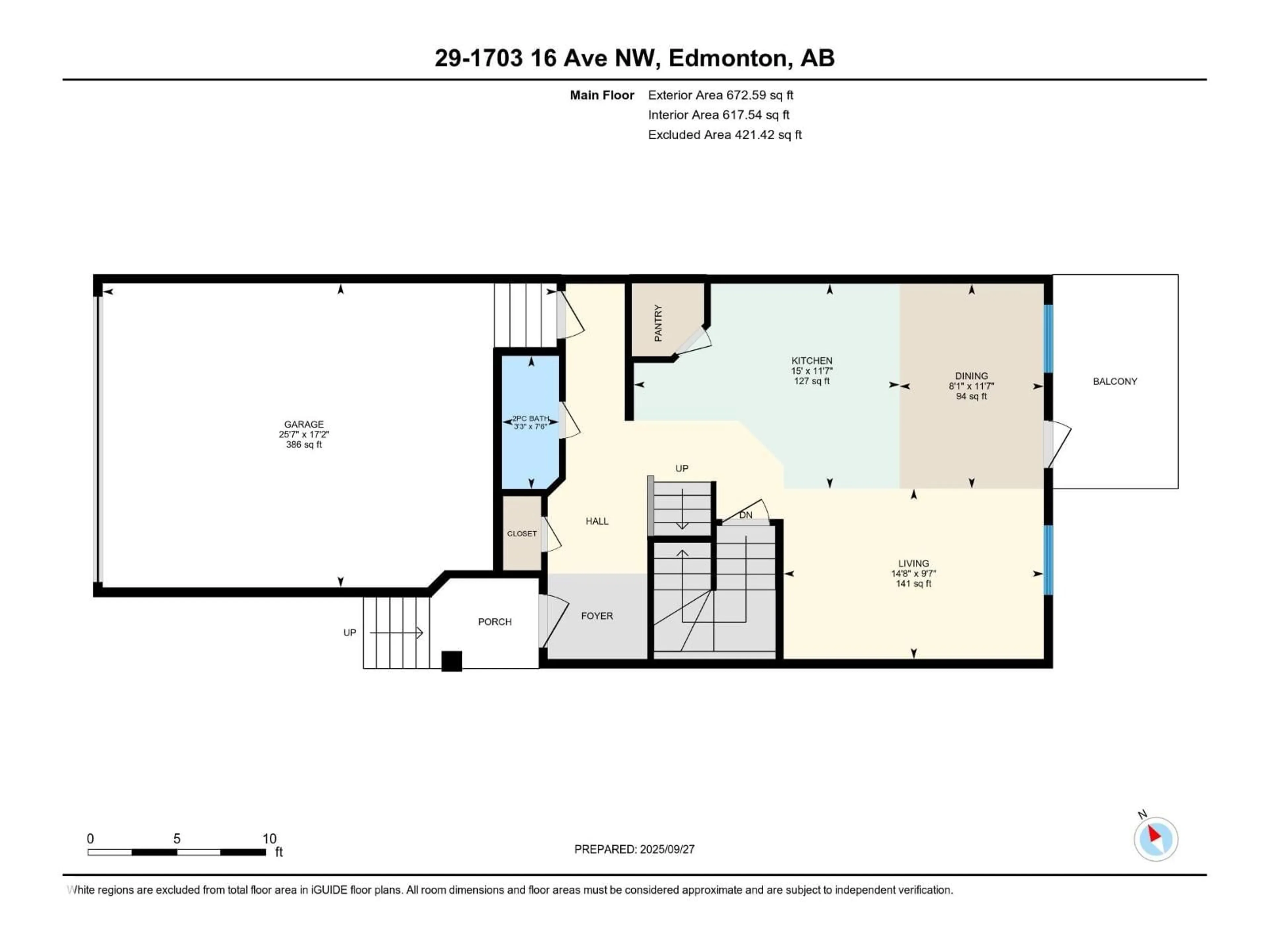 Floor plan for #29 - 1703 16 AV NW, Edmonton Alberta T6T2C3