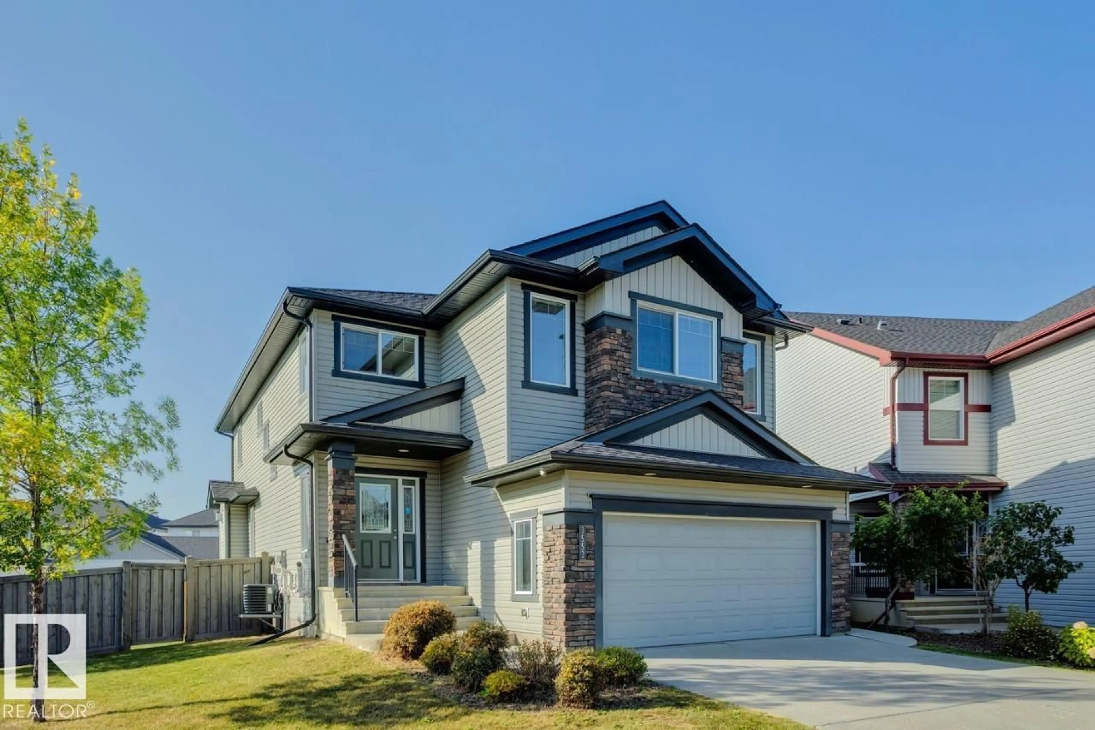 Home with vinyl exterior material, street for 3552 CLAXTON CR, Edmonton Alberta T6W0Z7