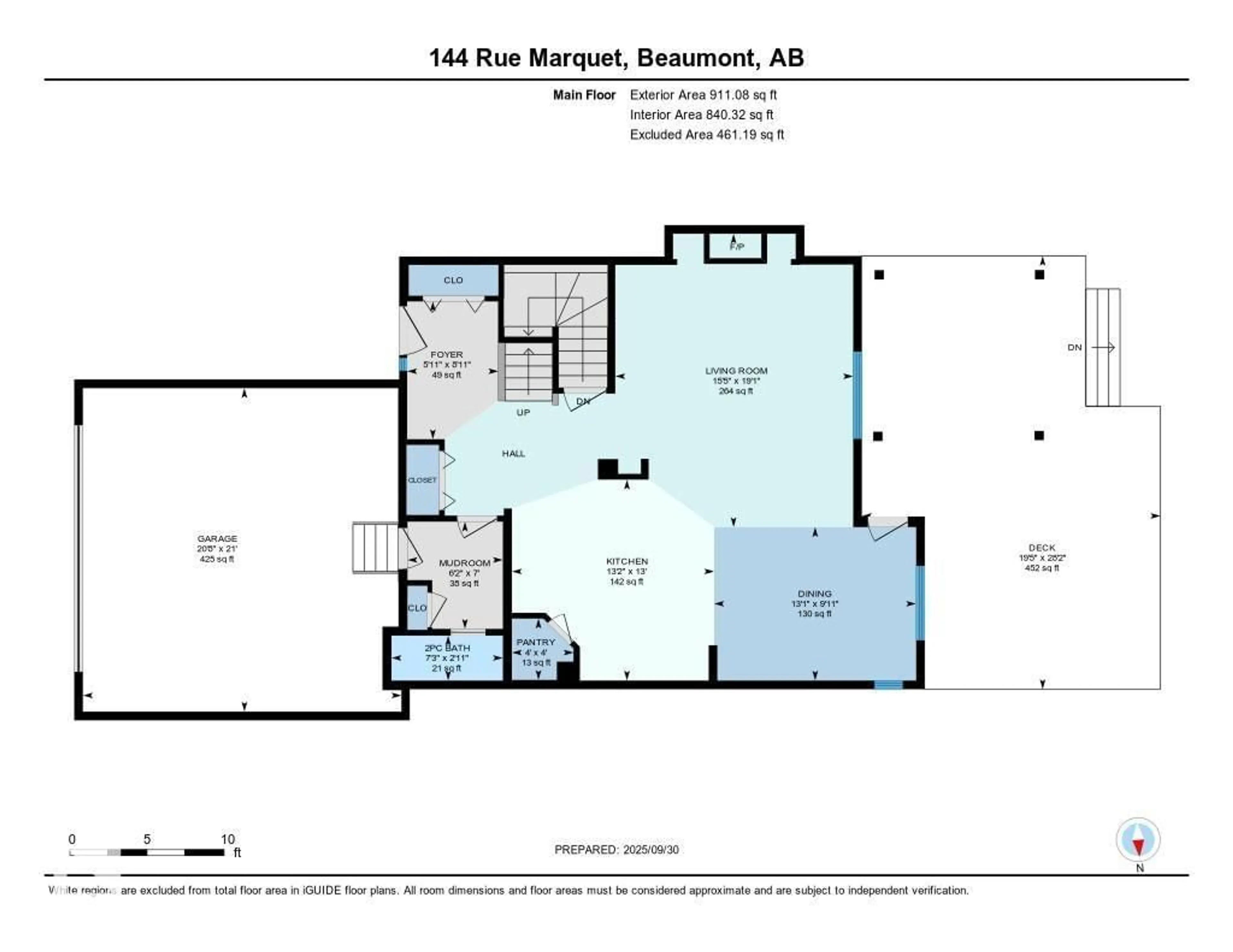 Floor plan for 144 RUE MARQUET, Beaumont Alberta T4X1W3