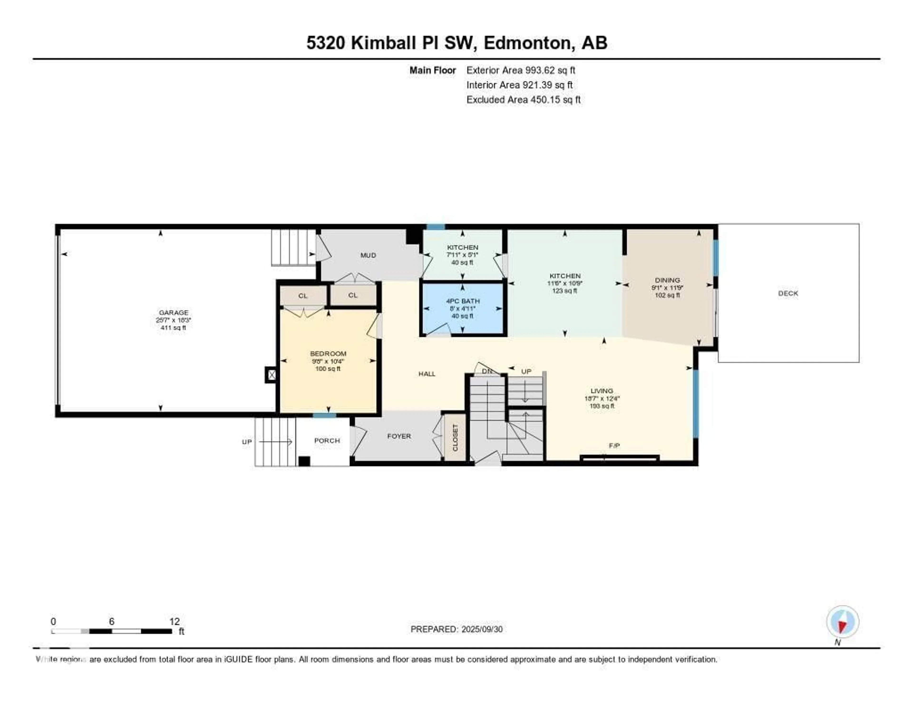Floor plan for 5320 KIMBALL PL, Edmonton Alberta T6W5E6