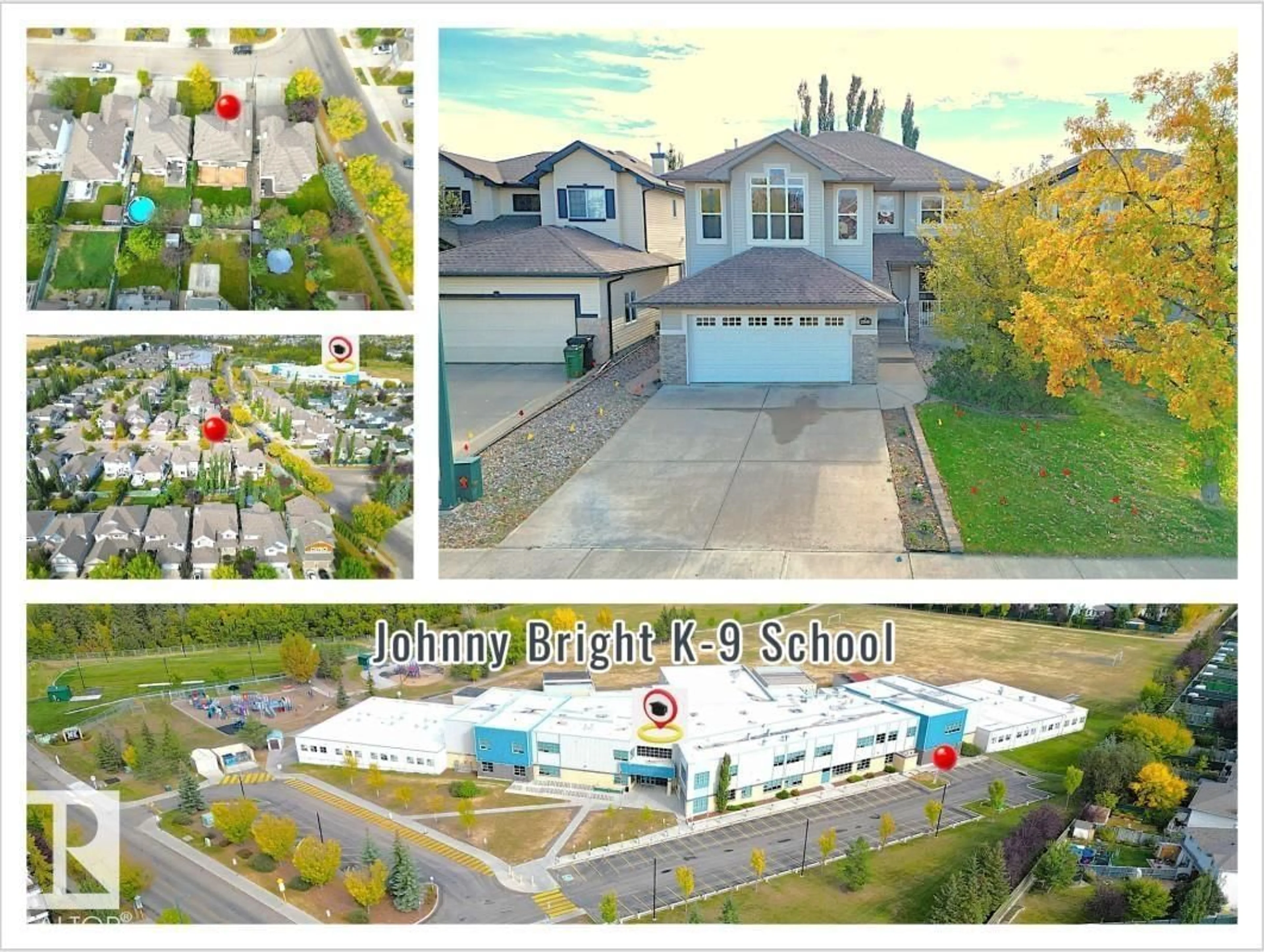A pic from outside/outdoor area/front of a property/back of a property/a pic from drone, street for 2340 RUTHERFORD WY, Edmonton Alberta T6W1P3