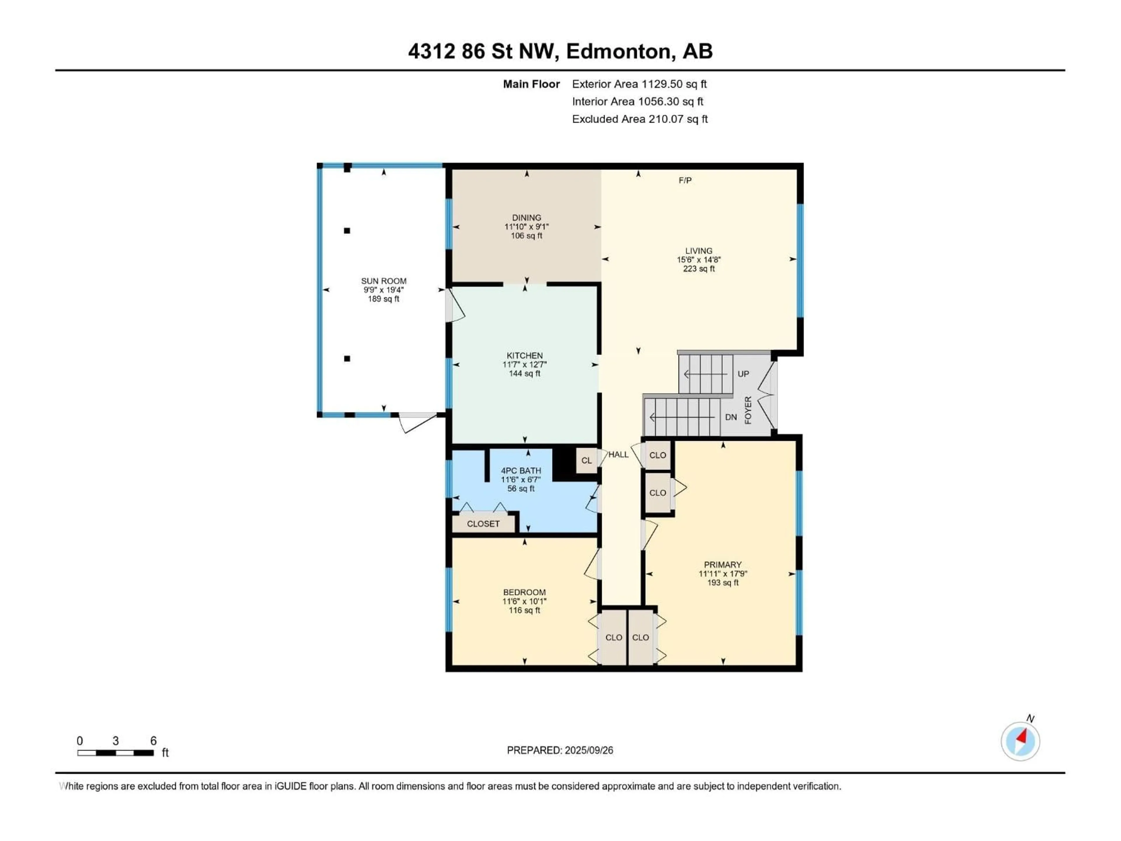 Floor plan for 4312 86 ST, Edmonton Alberta T6K1A8