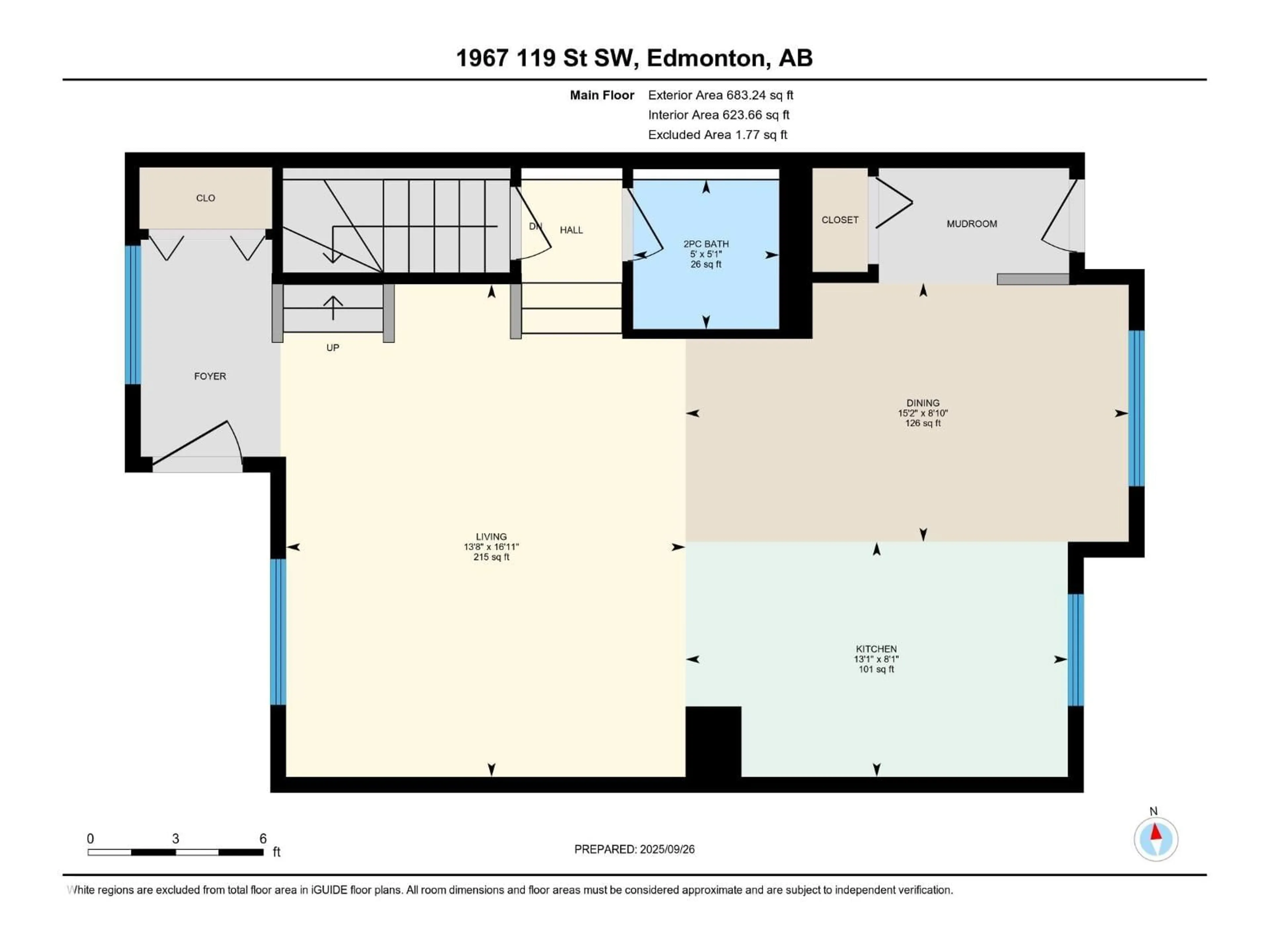 Floor plan for 1967 119 ST, Edmonton Alberta T6W0E1