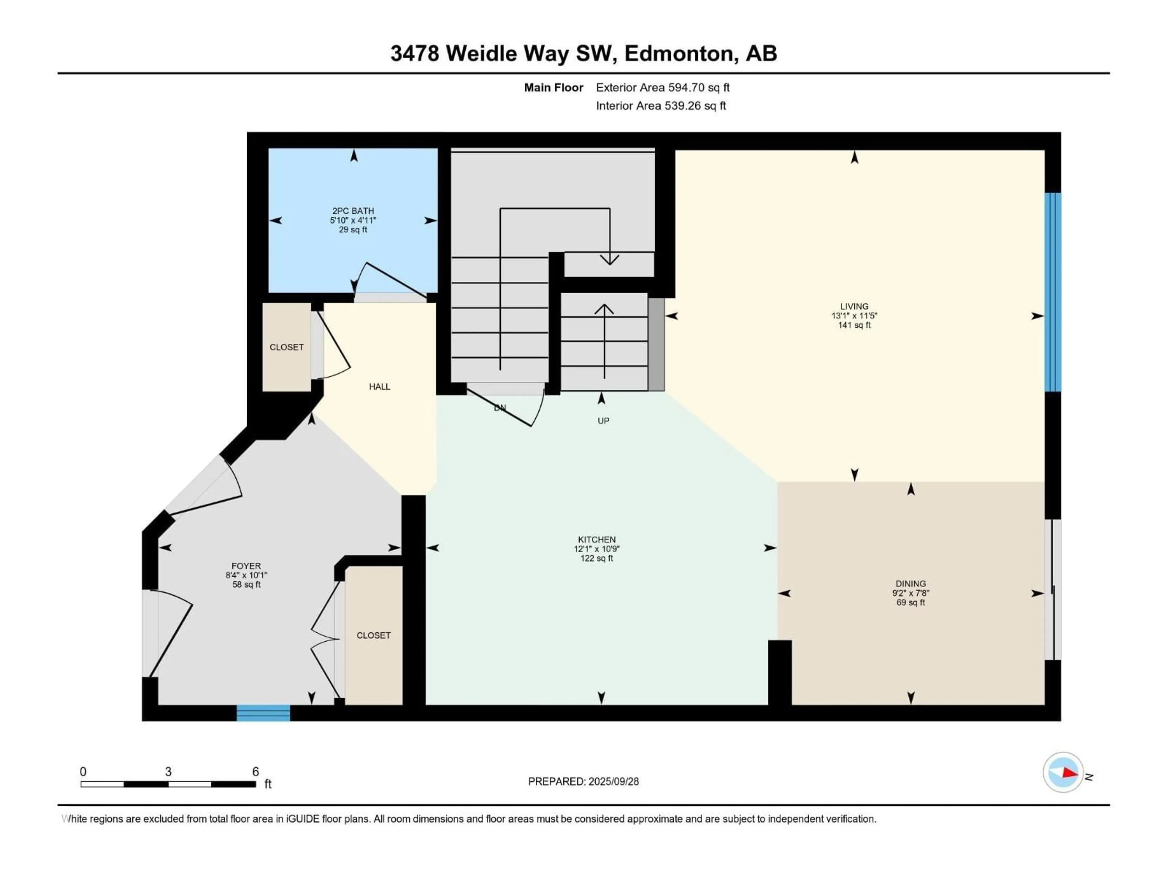 Floor plan for 3478 WEIDLE WY, Edmonton Alberta T6X1Z4