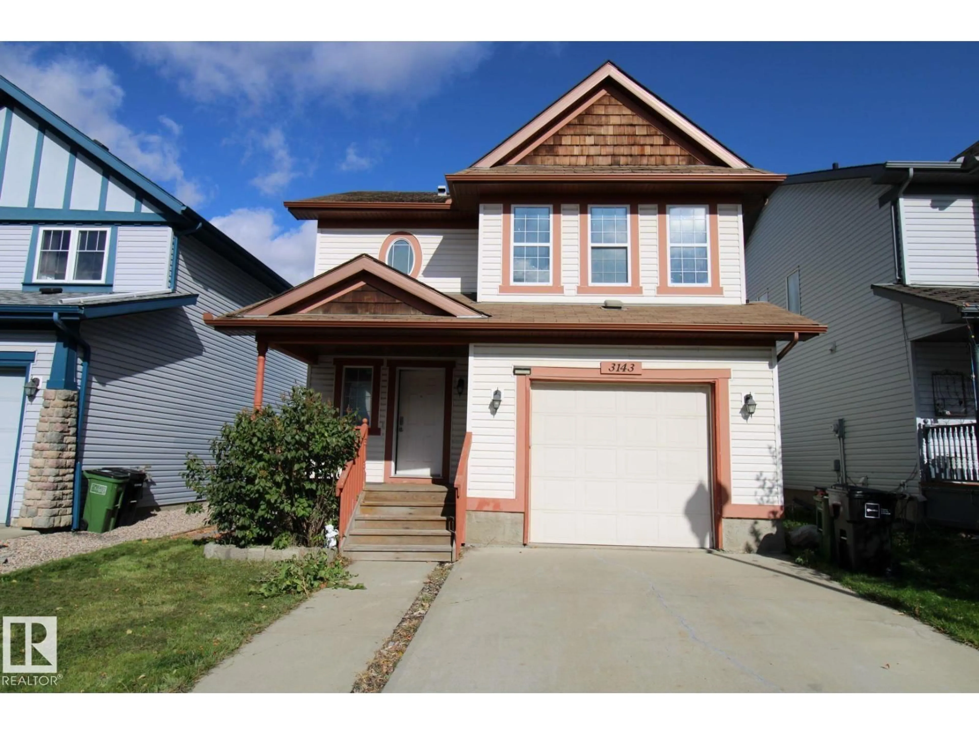 Home with vinyl exterior material, street for 3143 TRELLE LO, Edmonton Alberta T6R0A5