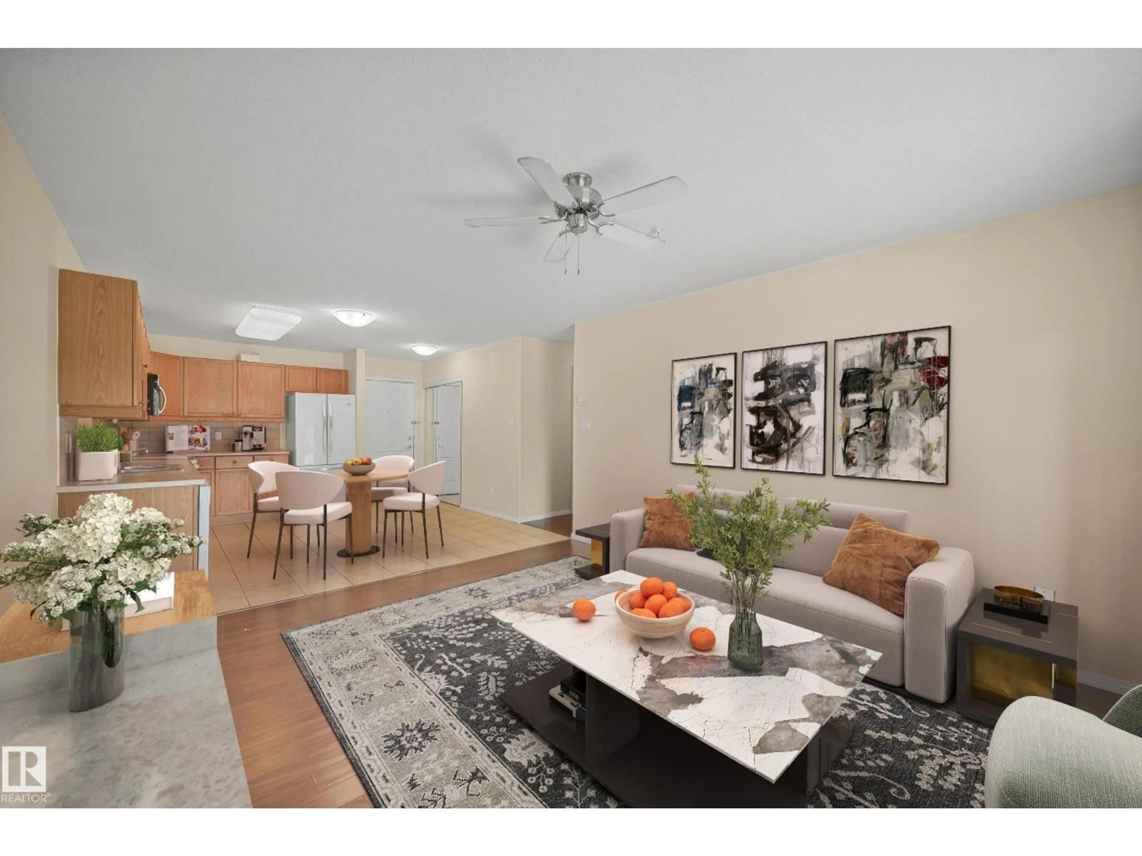 Living room with furniture, unknown for 592 - 131 HOOKE RD, Edmonton Alberta T5A5H2