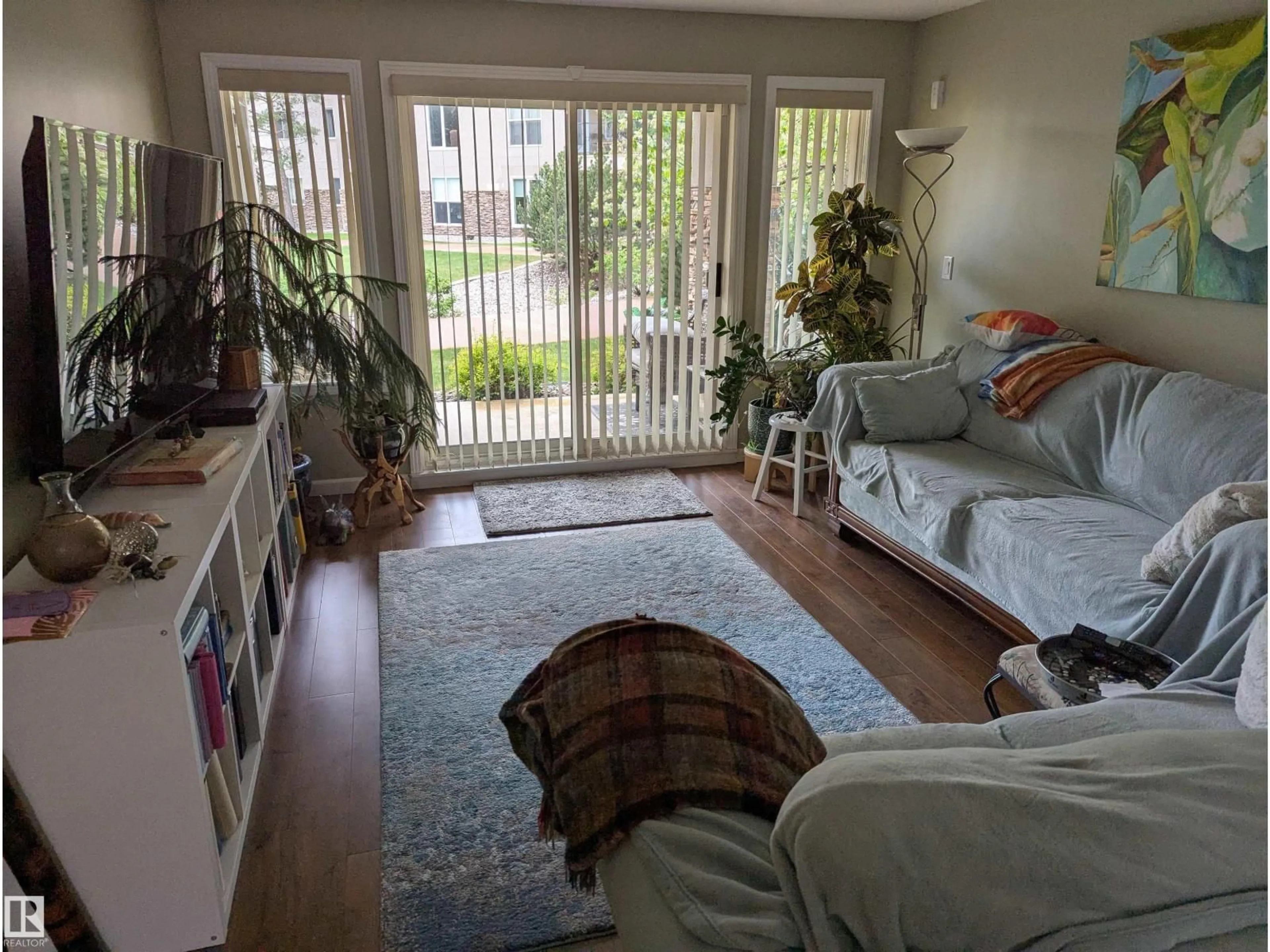 Living room with furniture, unknown for #112 - 8956 156 ST, Edmonton Alberta T5R5Z6