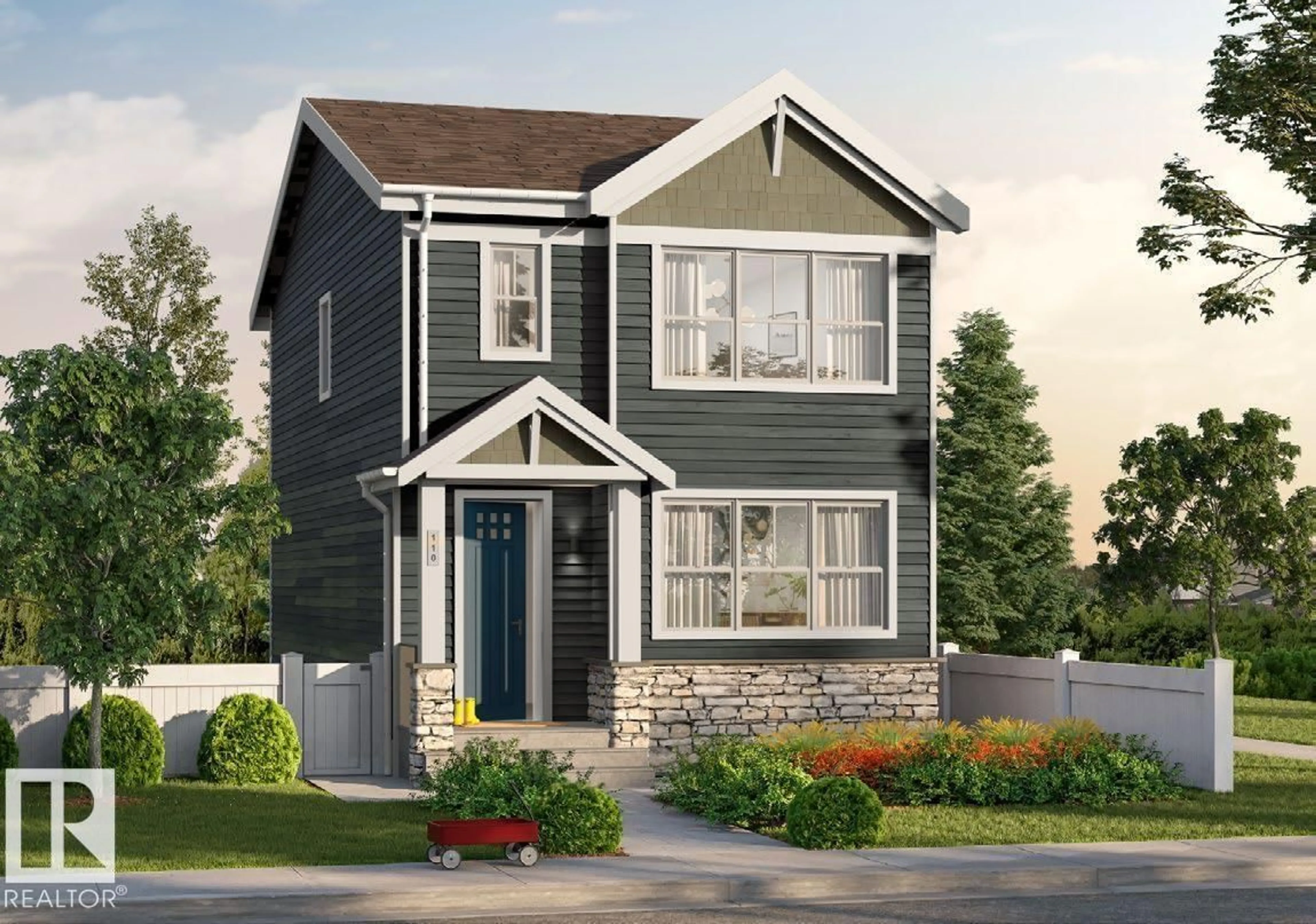 Home with vinyl exterior material, street for 6257 175A AV, Edmonton Alberta T5Y4A5
