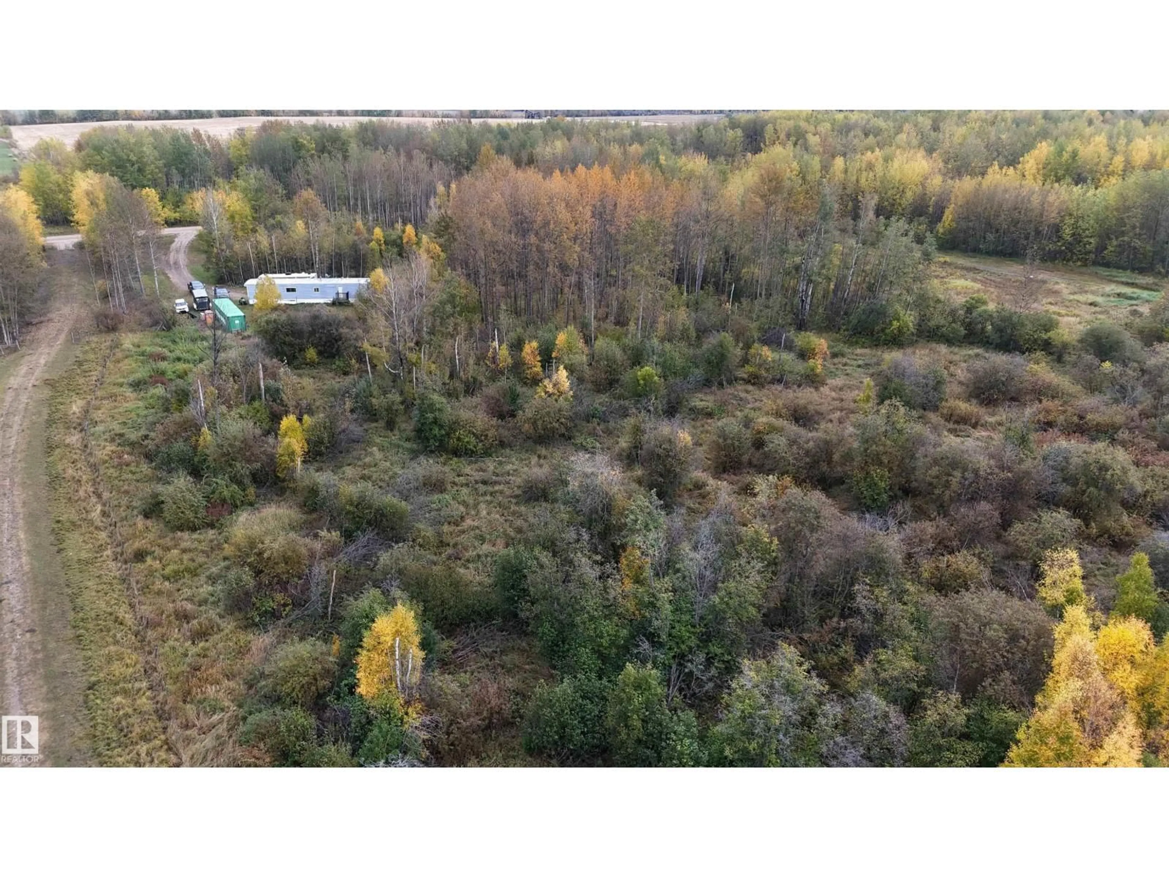 A pic from outside/outdoor area/front of a property/back of a property/a pic from drone, forest/trees view for 48032 RR 60, Rural Brazeau County Alberta T0C0S0