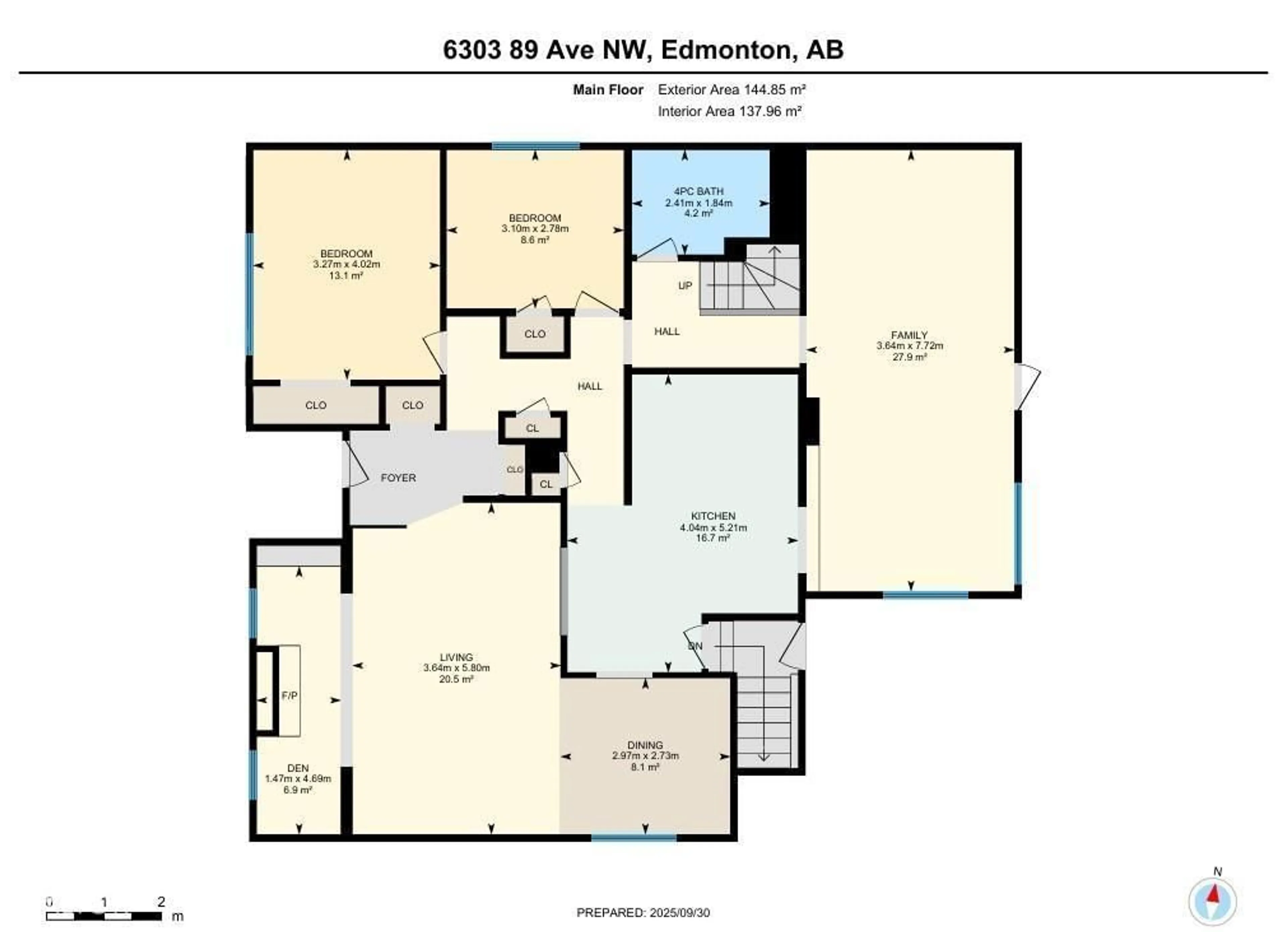 Floor plan for 6303 89 AV, Edmonton Alberta T6B2G5