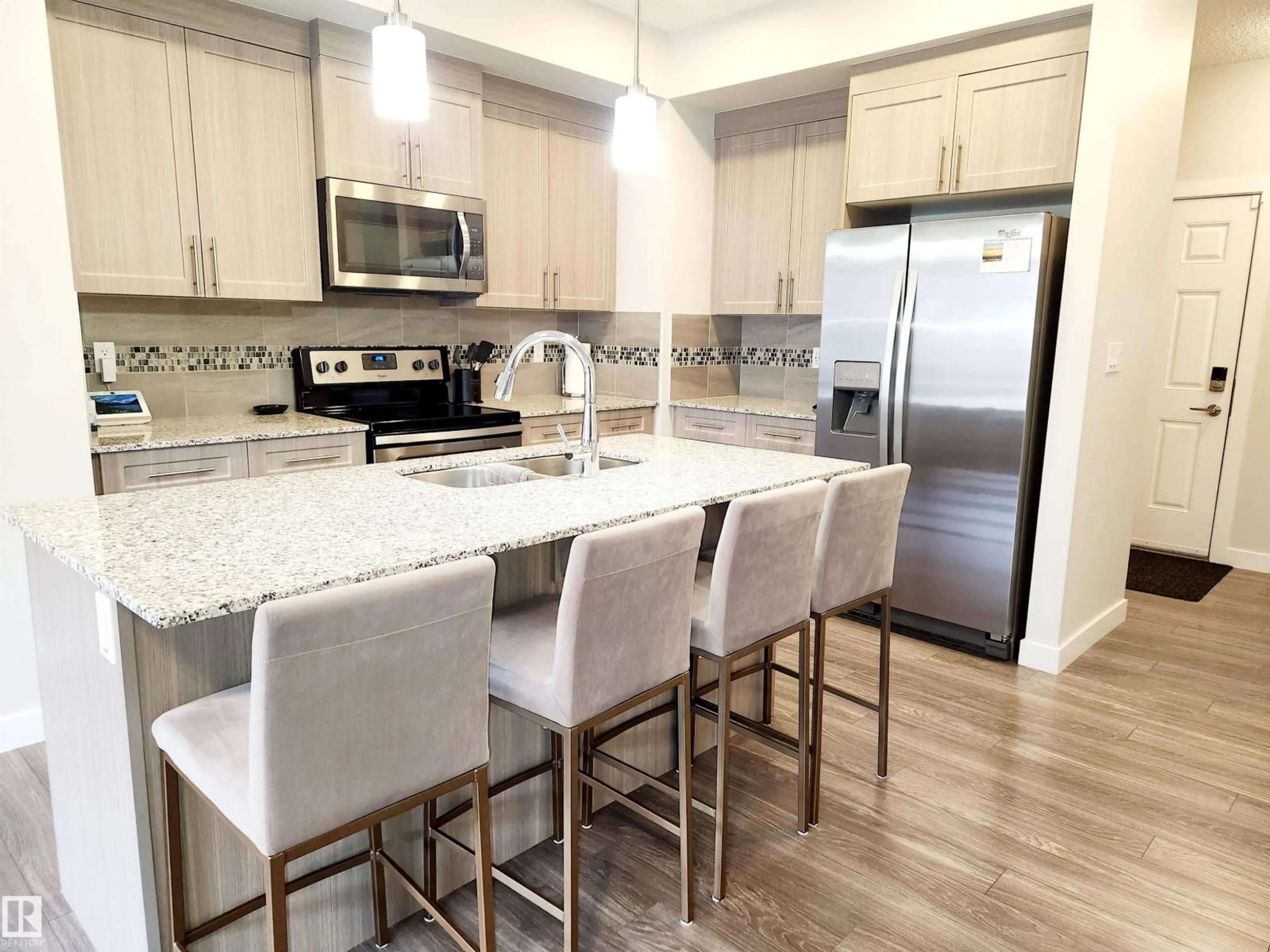 Open concept kitchen, ceramic/tile floor for 2835 KOSHAL CR, Edmonton Alberta T6W3J7